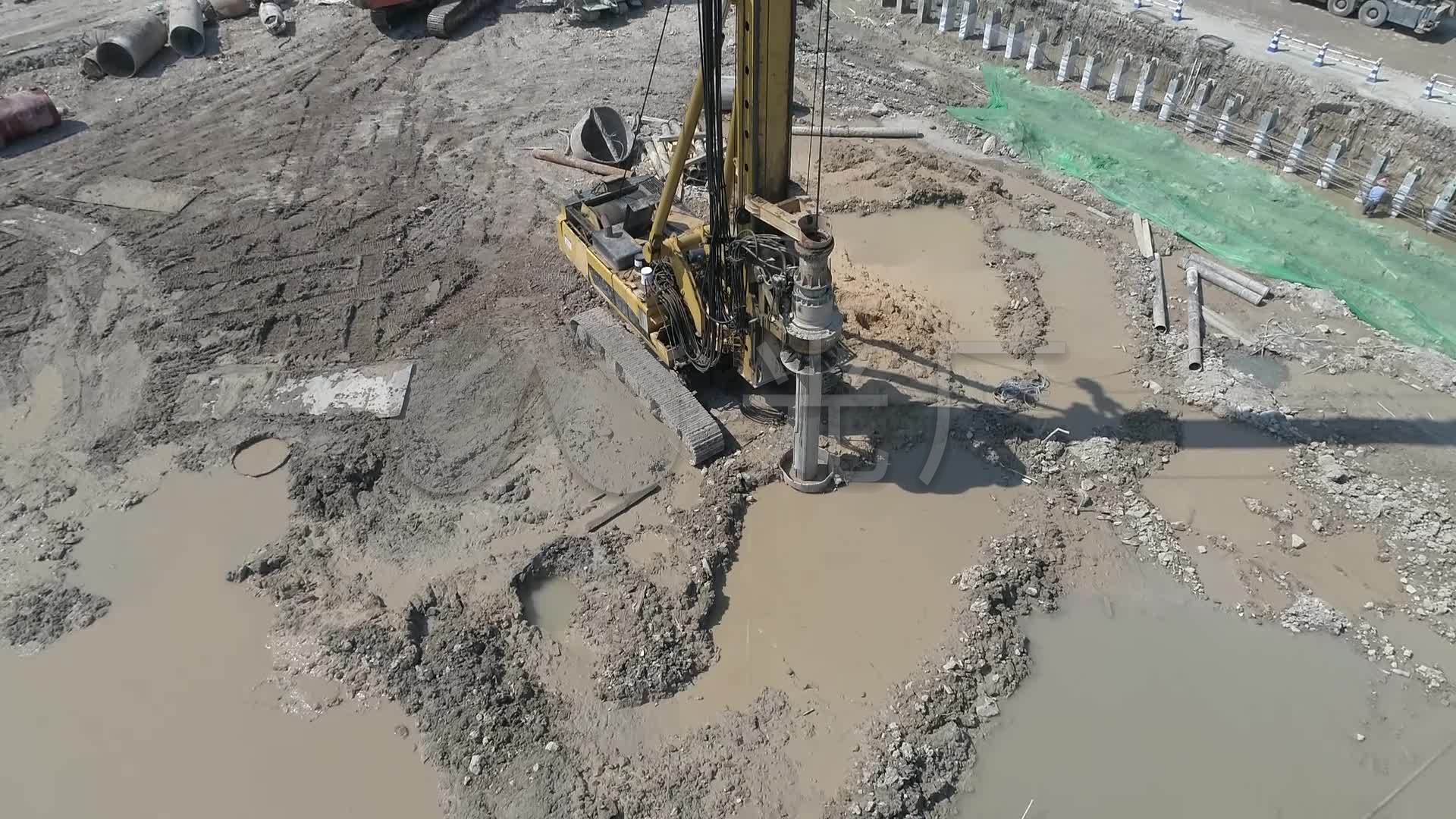 建筑钻孔灌注桩工程机械_1920x1080_高清视频素材下载