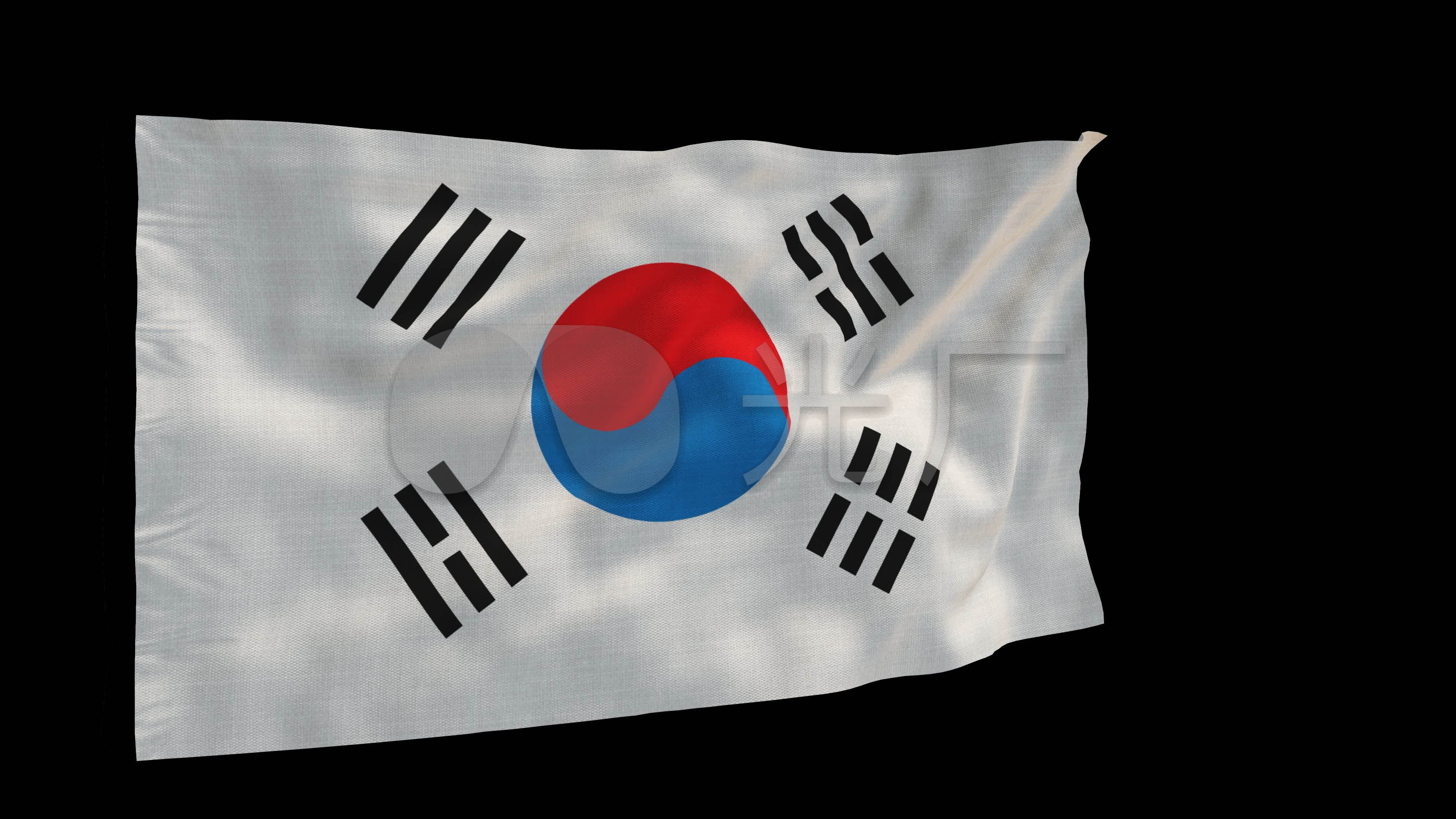 【原创】4k韩国国旗_4000x2250_高清视频素材下载(:)