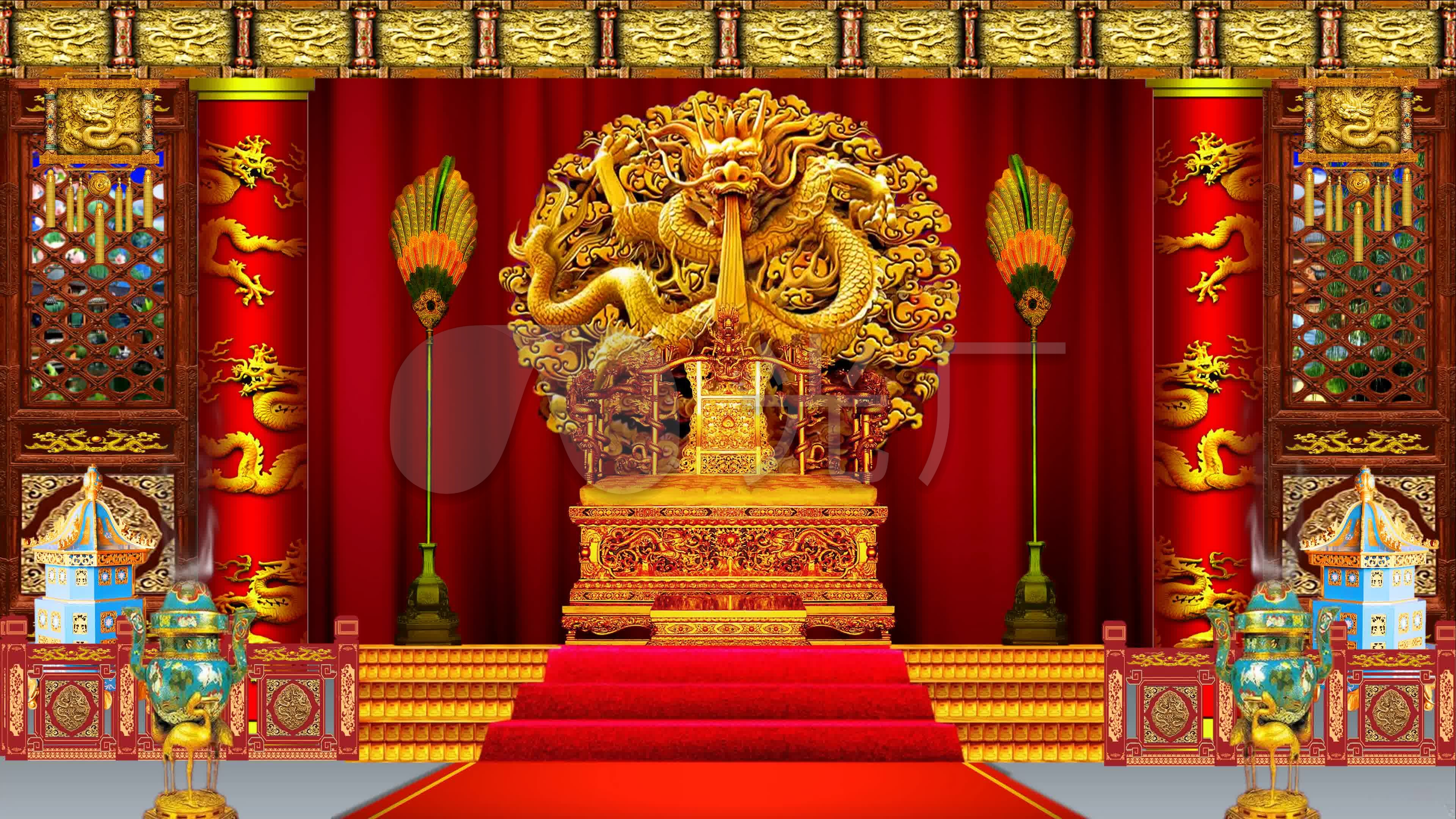视频素材 舞台背景 场景背景 金銮殿皇宫 来自视频原始文件或预览原始