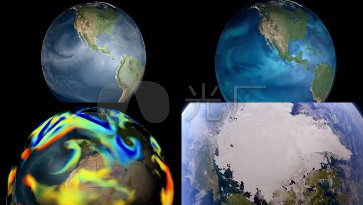 地球环境变化卫星俯瞰图