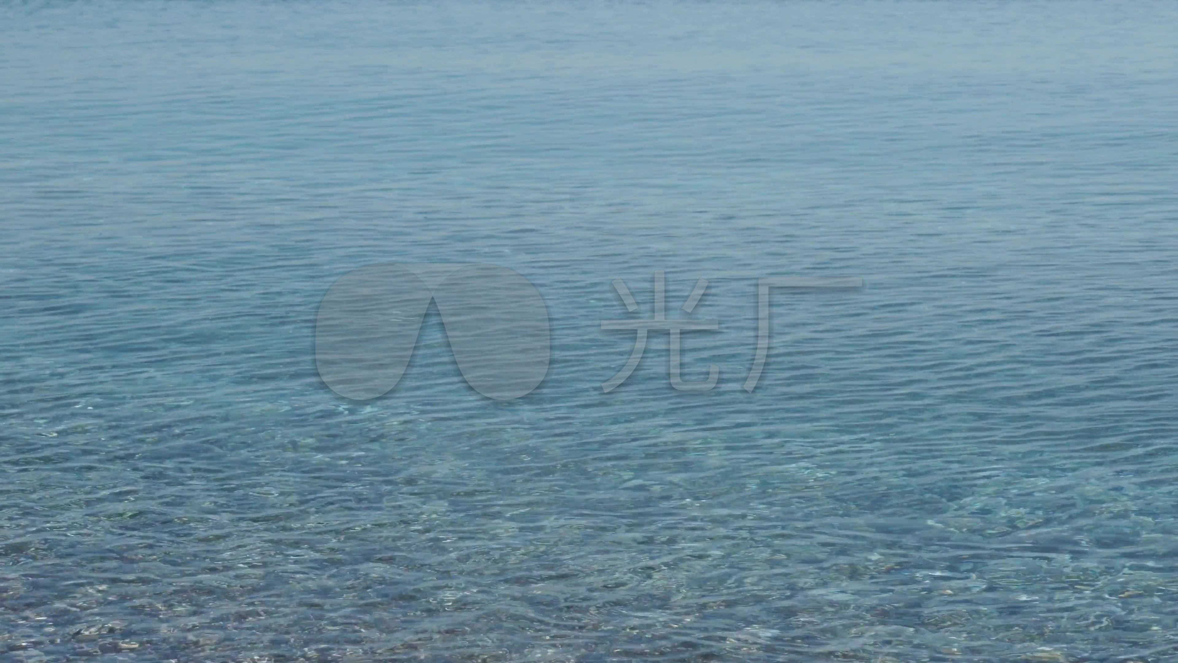 实拍平静海面湖面水波纹素材_3840x2160_高清视频素材