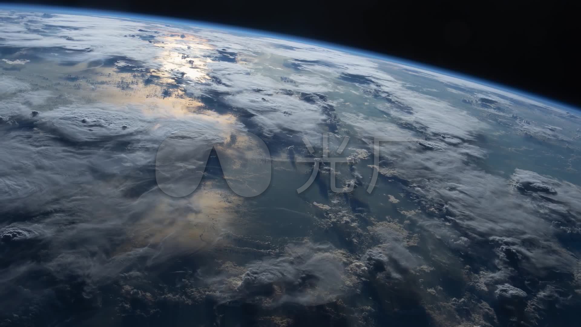 太空航拍地球表面冰川视频素材