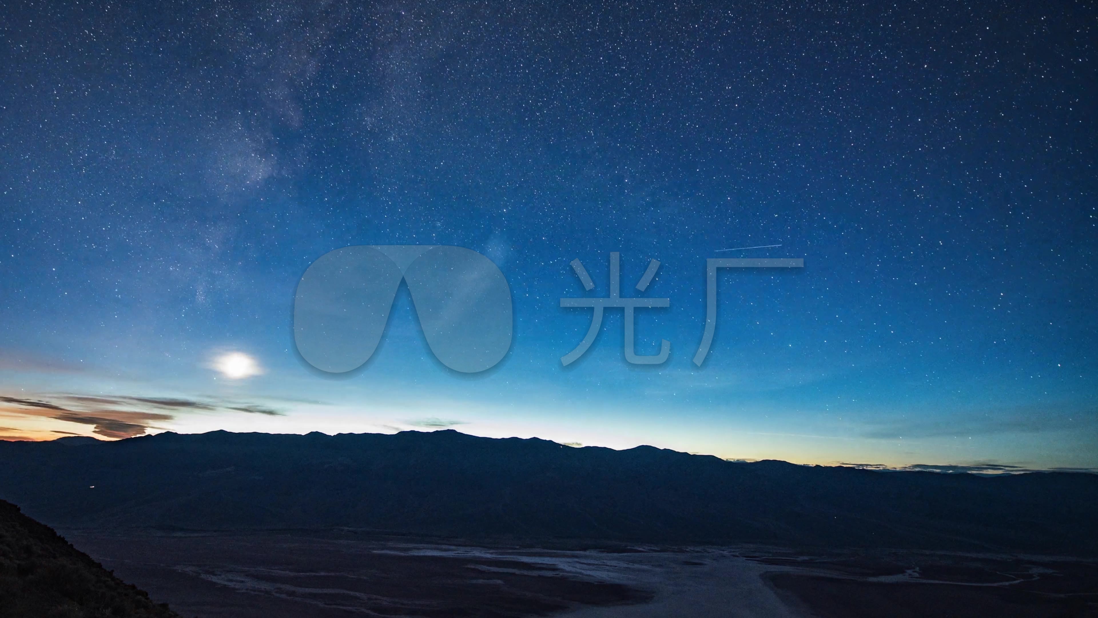 山峦日出日落日月星辰延时摄