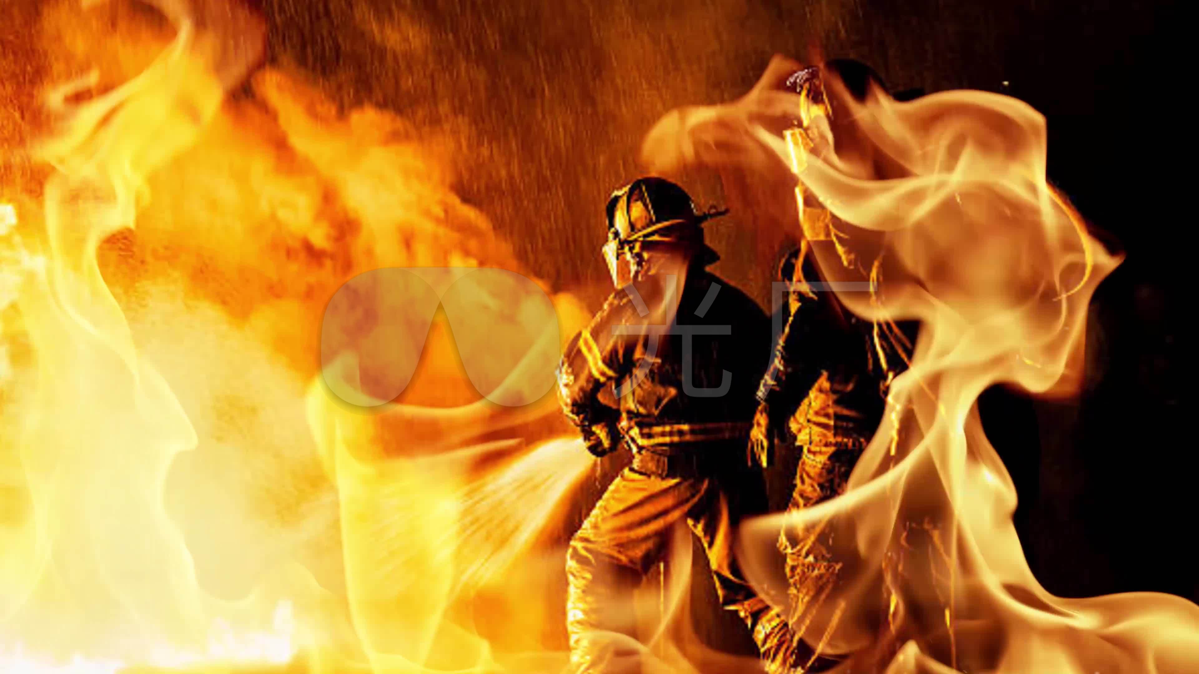 消防员救火英雄背景视频_3840x2160_高清视频素材下载