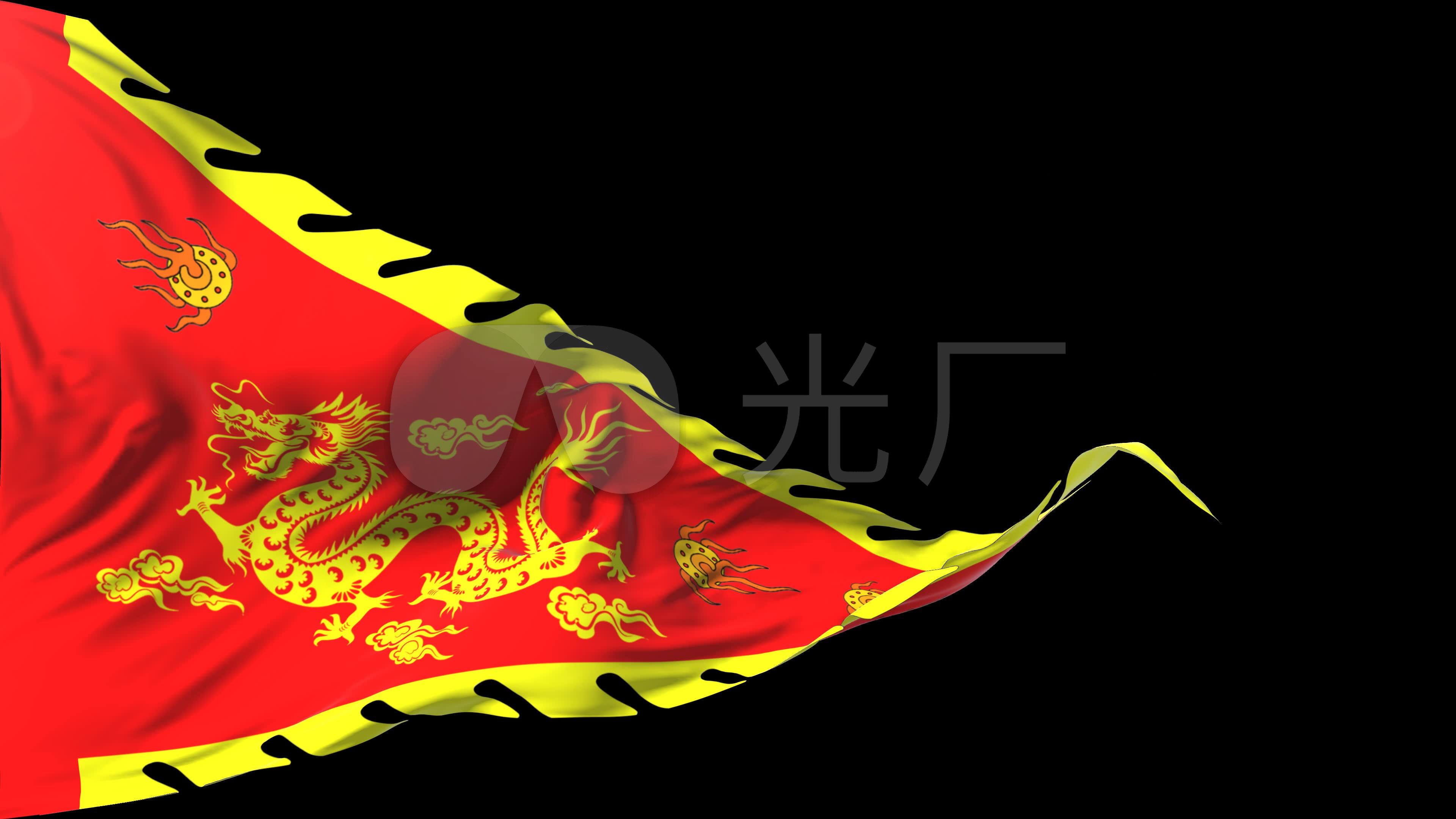 战旗龙旗2_3840x2160_高清视频素材下载(编号:3483898)_影视包装_vj师