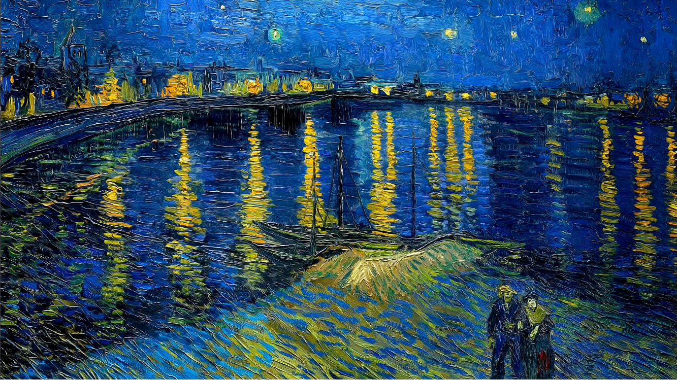 梵高星月夜星空繁星点点vincentwillemvangogh梵高流动的星空唯美梦幻