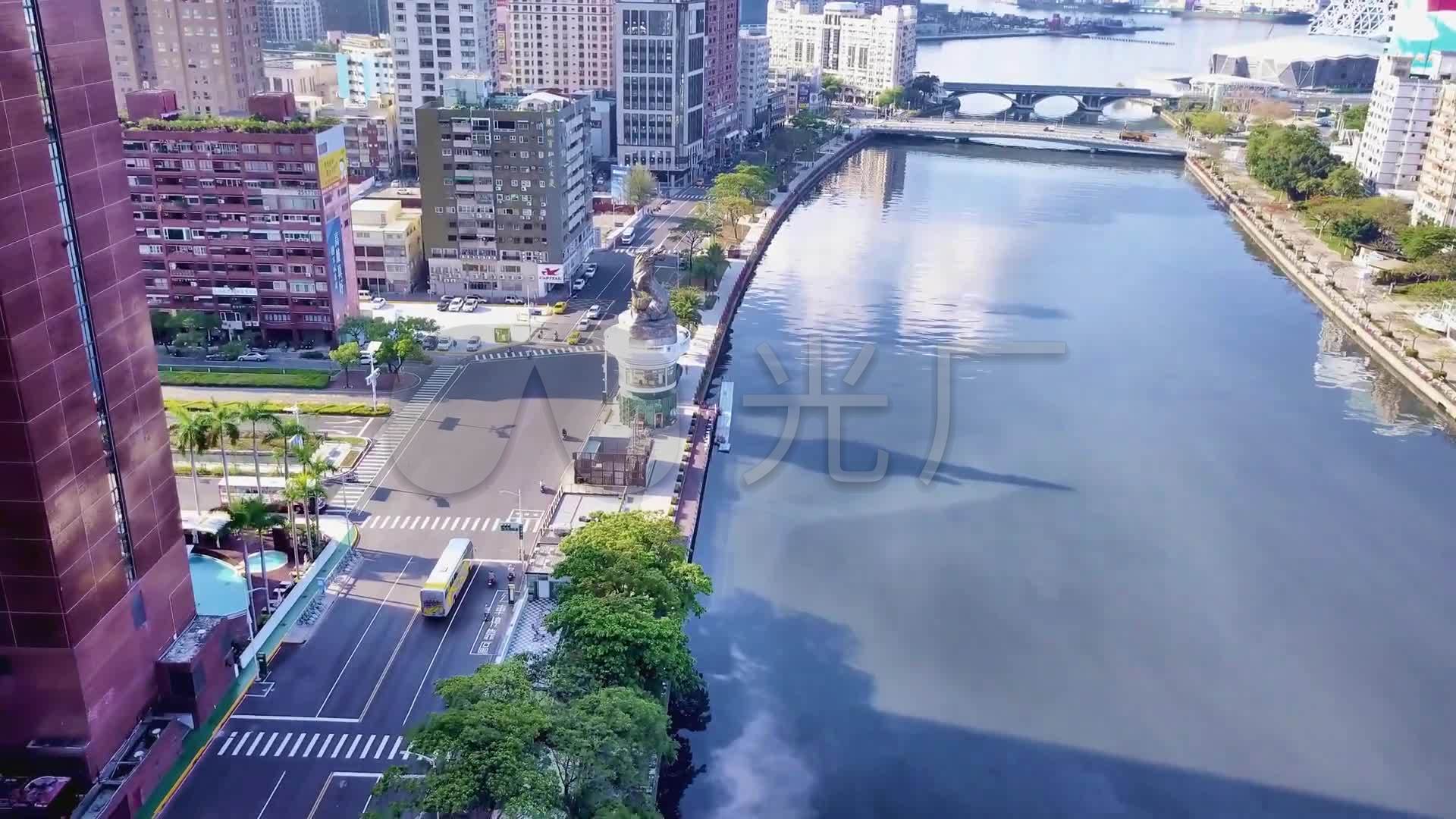 航拍高雄爱河