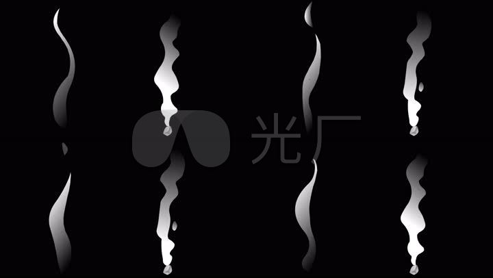 有原创证明  卡通烟雾烟雾烟雾爆炸喷射烟雾一溜烟冒黑烟综艺烟雾烟雾
