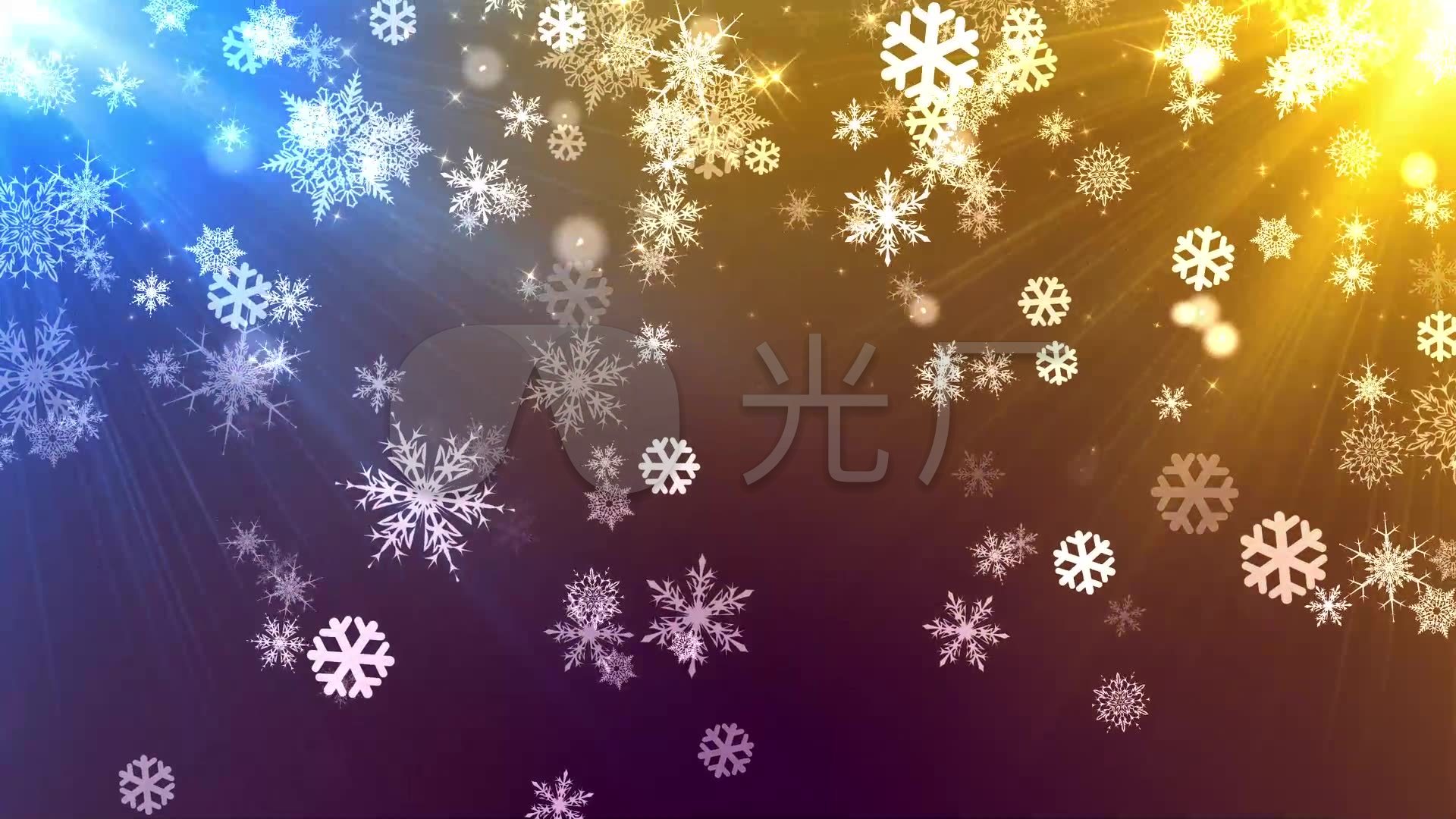 冬天唯美下雪舞台背景