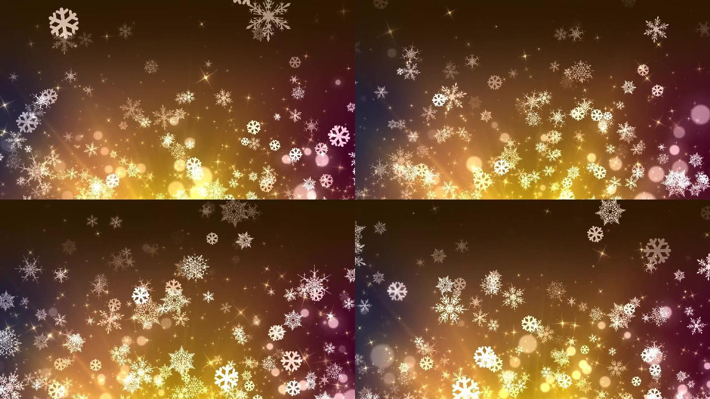 冬天下雪唯美舞台背景
