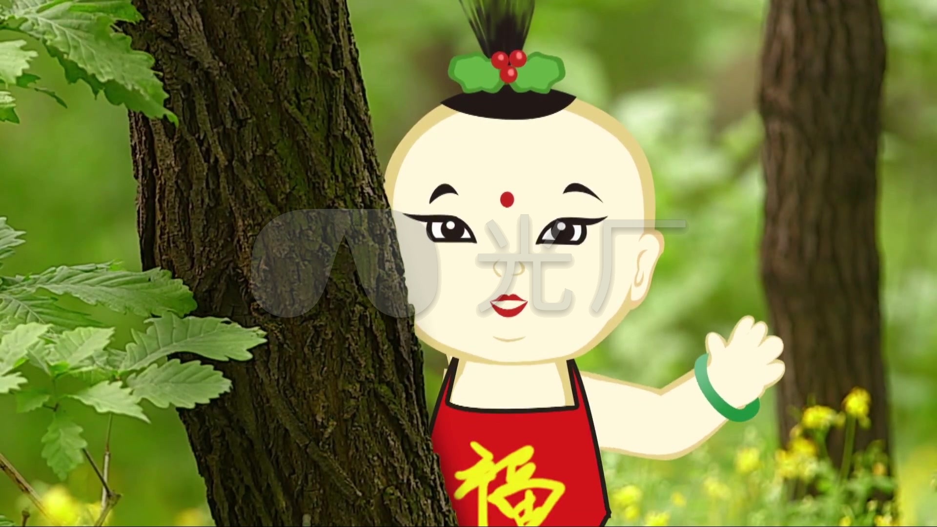 人参娃娃人参福娃人参果果_1920x1080_高清视频素材下载(编号:3540777
