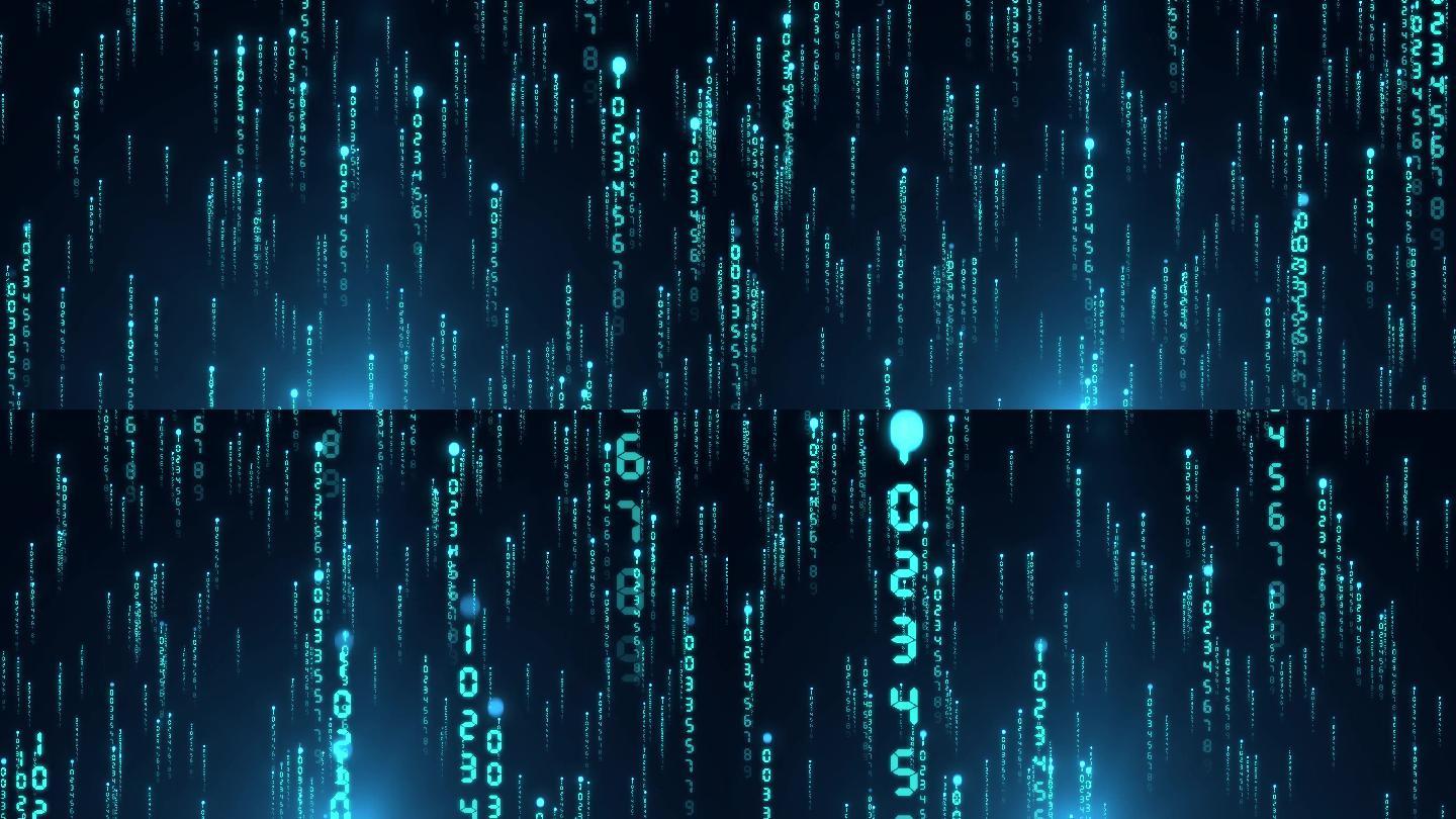 2k震撼高科技数字变化视频背景