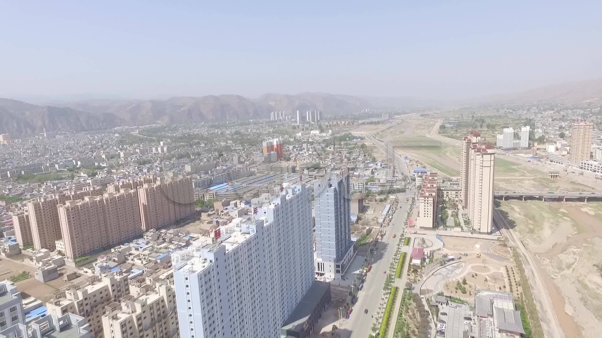 甘肃省天水市甘谷县航拍展示_1920x1080_高清视频素材