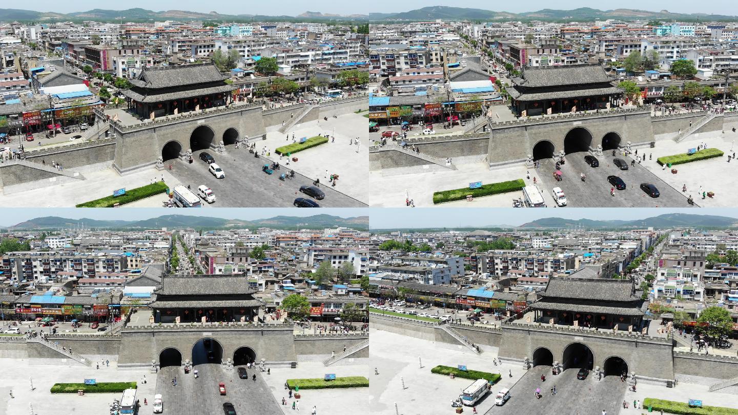 航拍安徽省淮南市寿县古城