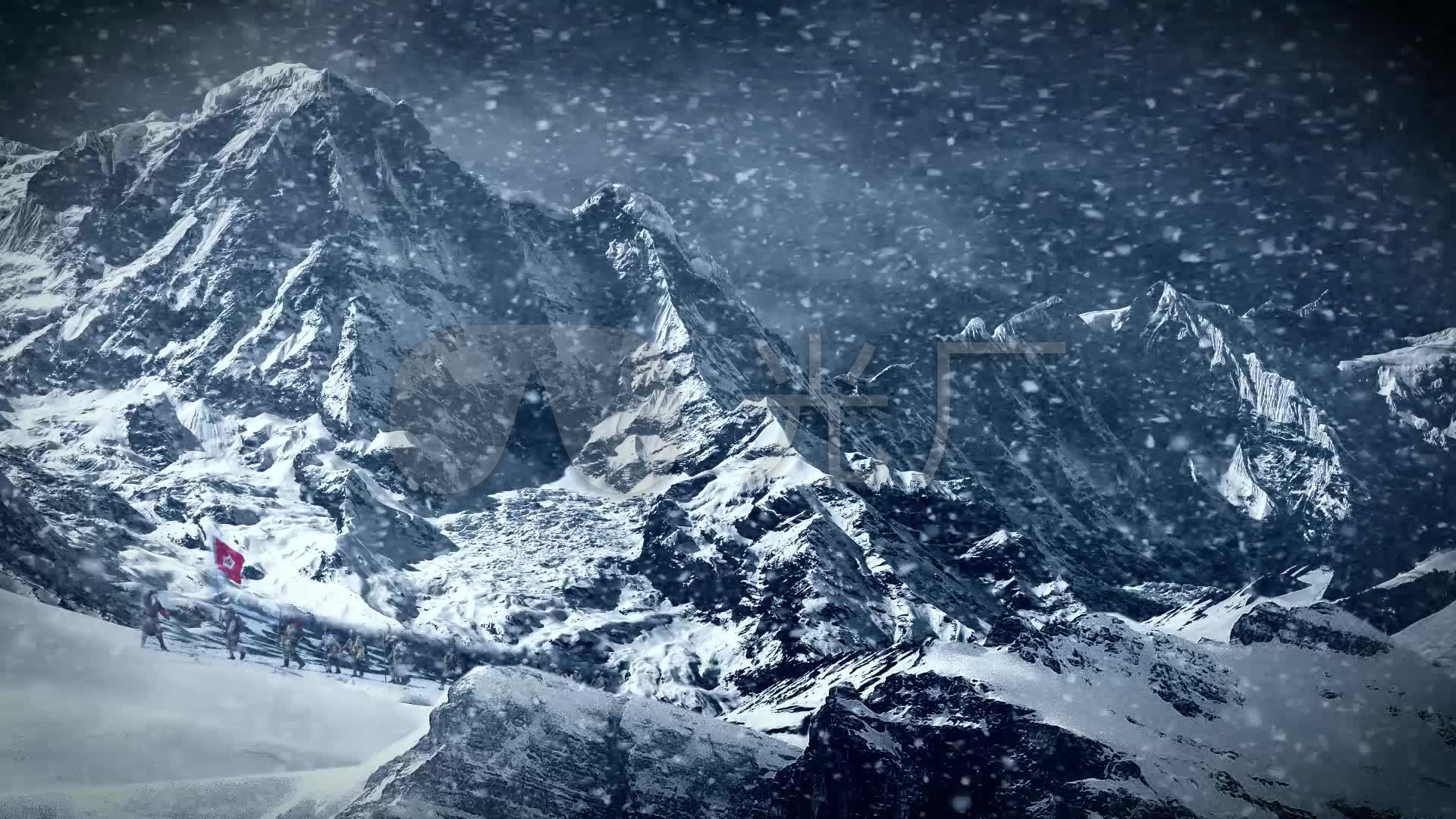 红军过雪山大屏幕视频背景_1920x1080_高清188比分直播下载(编号
