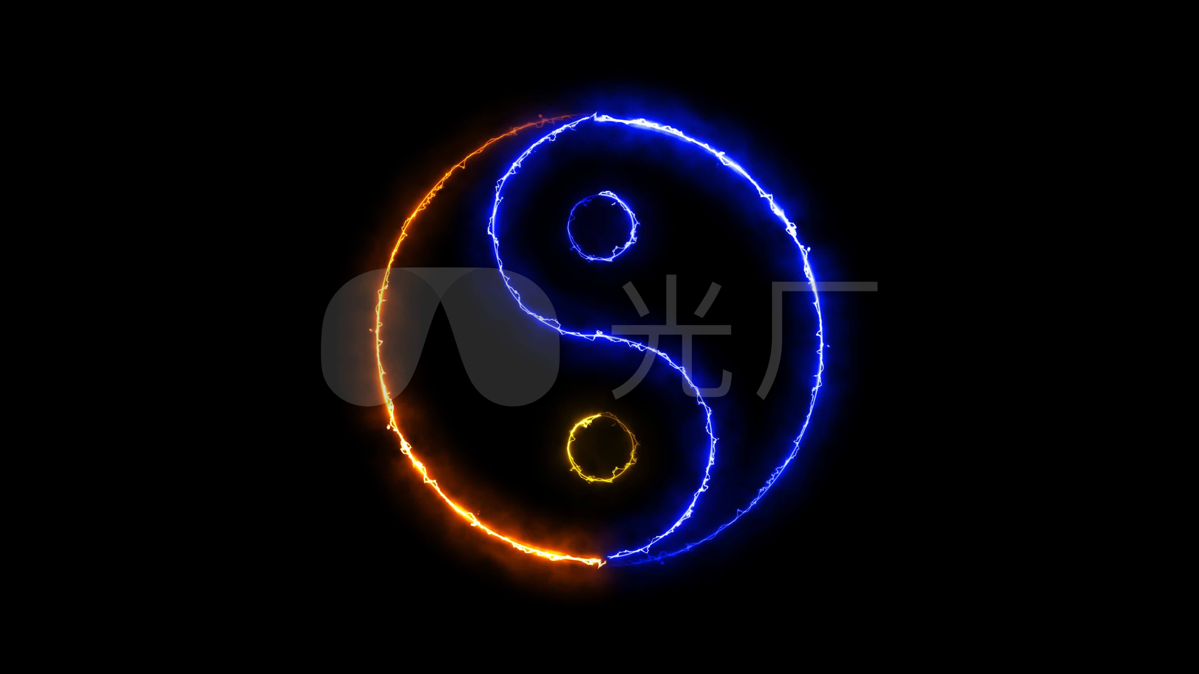 太极图光环_3840x2160_高清视频素材下载(编号:)_影视