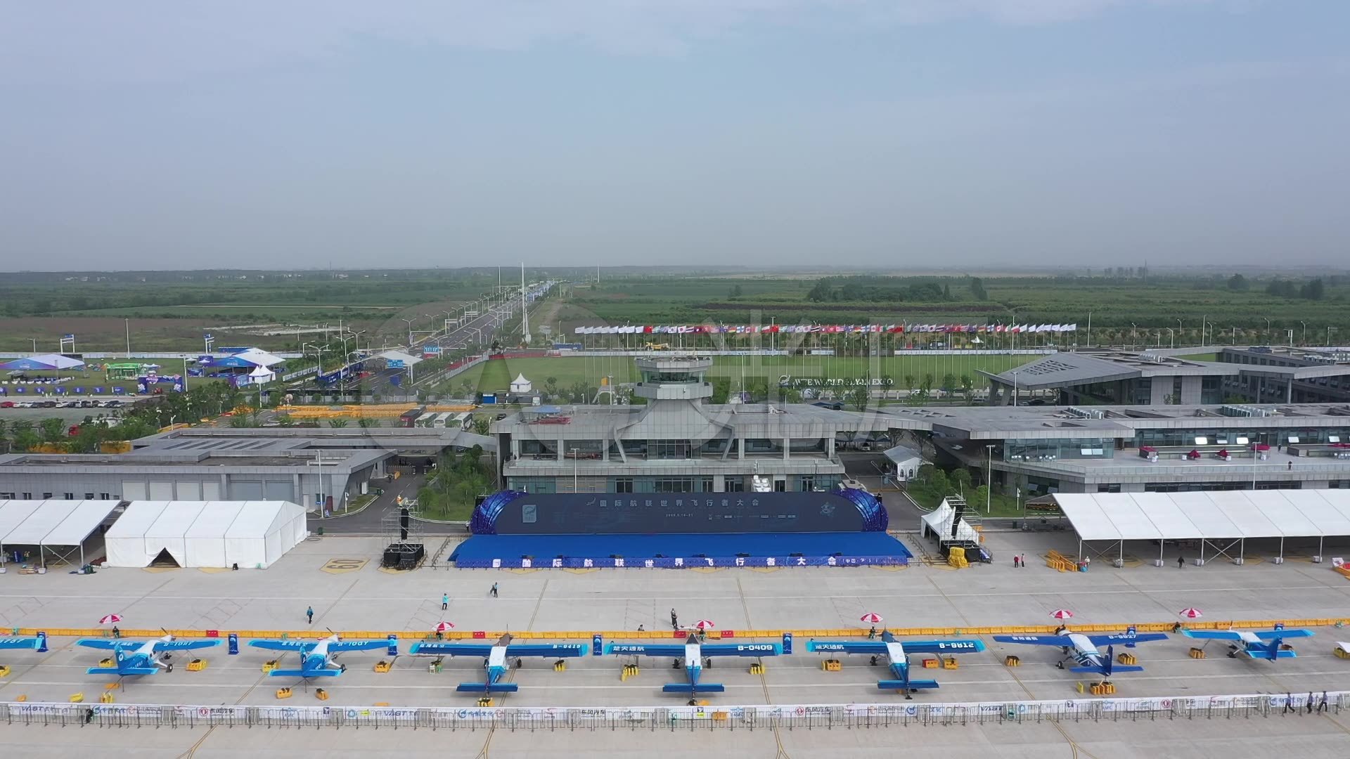 4k-log原素材-武汉汉南机场航拍