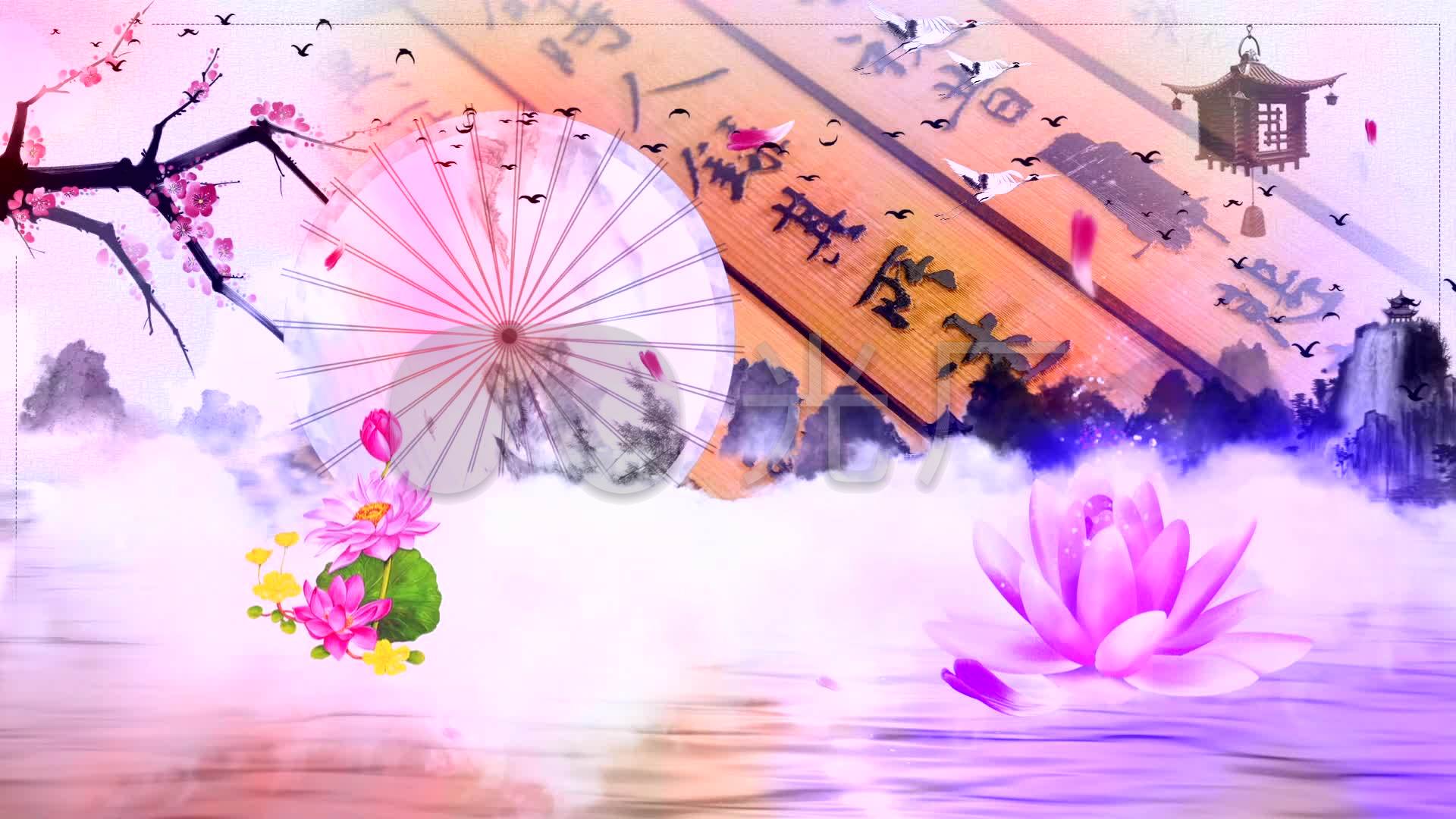 张渠-书简舞唯美古典中国风led背景_1920x1080_高清视频素材下载(编号