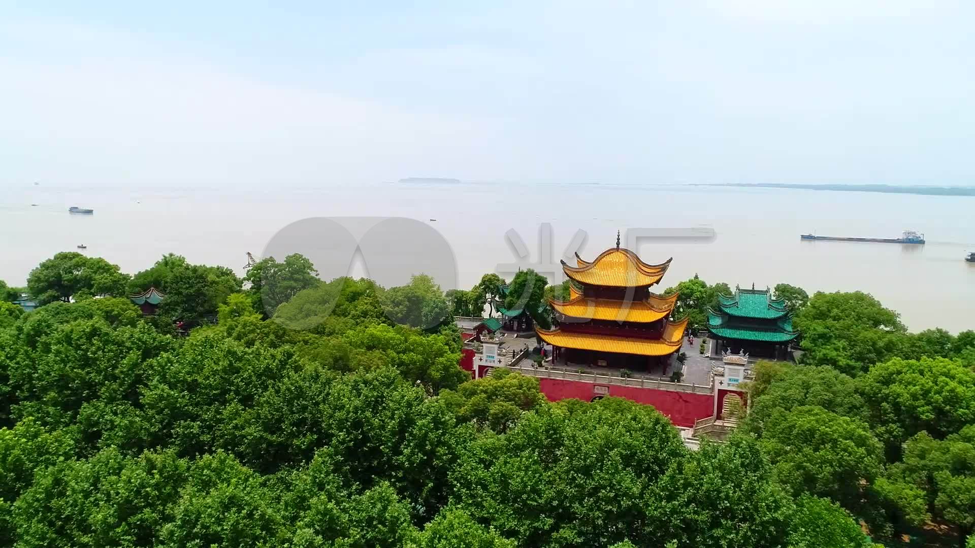 航拍湖南洞庭湖岳阳楼航拍四大名楼_1920x1080_高清