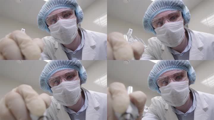 【4k】医院手术台病人第一视角医生