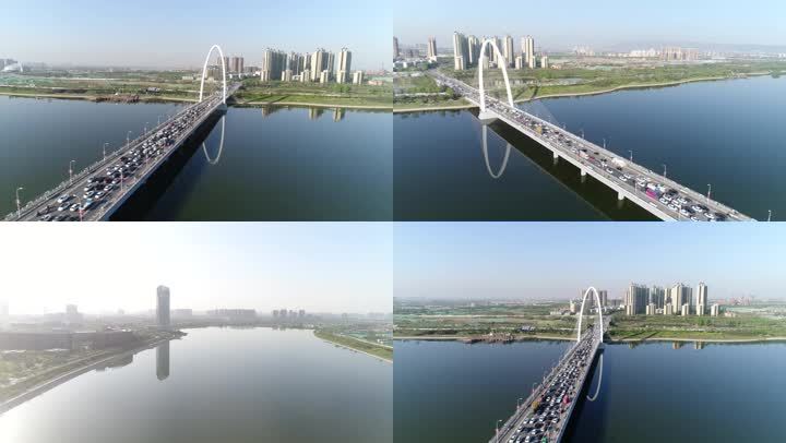 西安灞桥灞河大桥灞河欧亚大道东郊