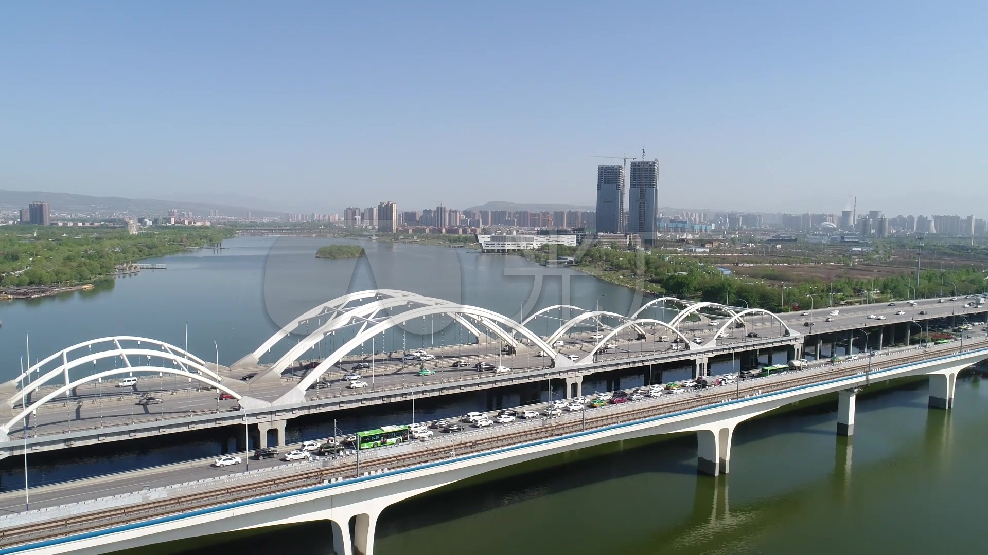 西安灞桥广运大桥地铁3号线灞河