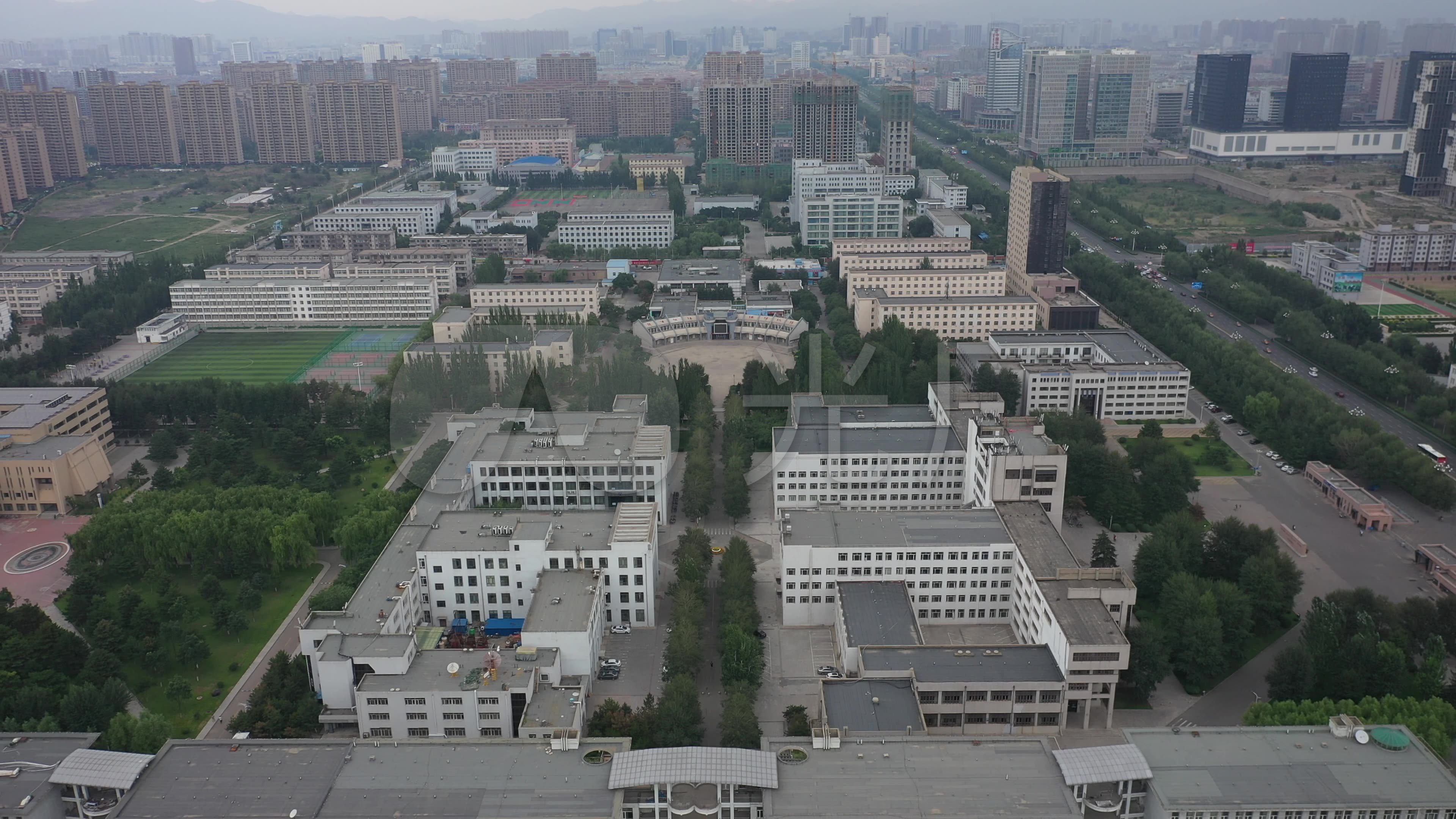4k-原素材-内蒙古科技大学航拍_3840x2160_高清视频素材下载(编号