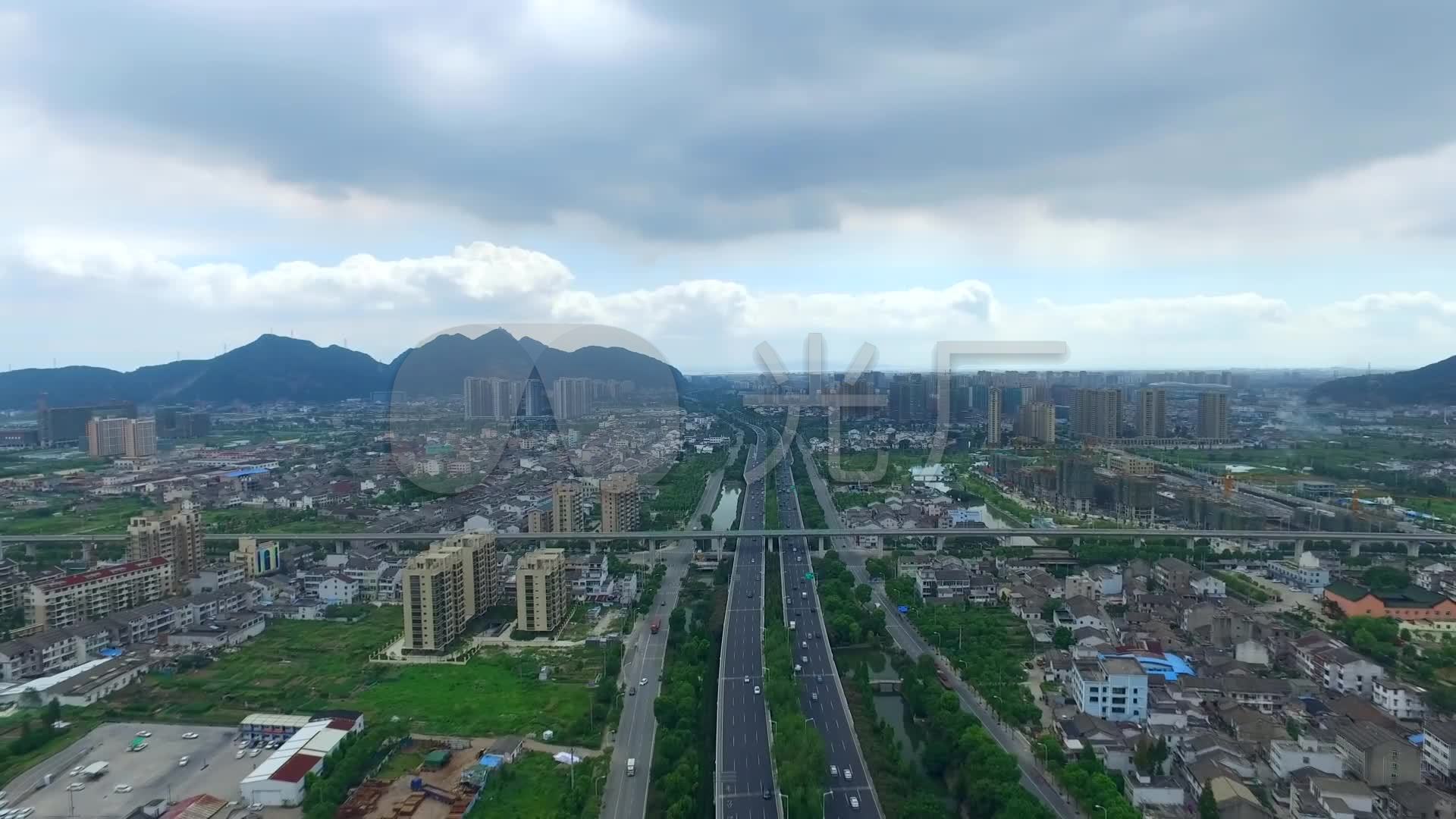 温州龙湾航拍龙湾全景瓯海大道_1920x1080_高清视频