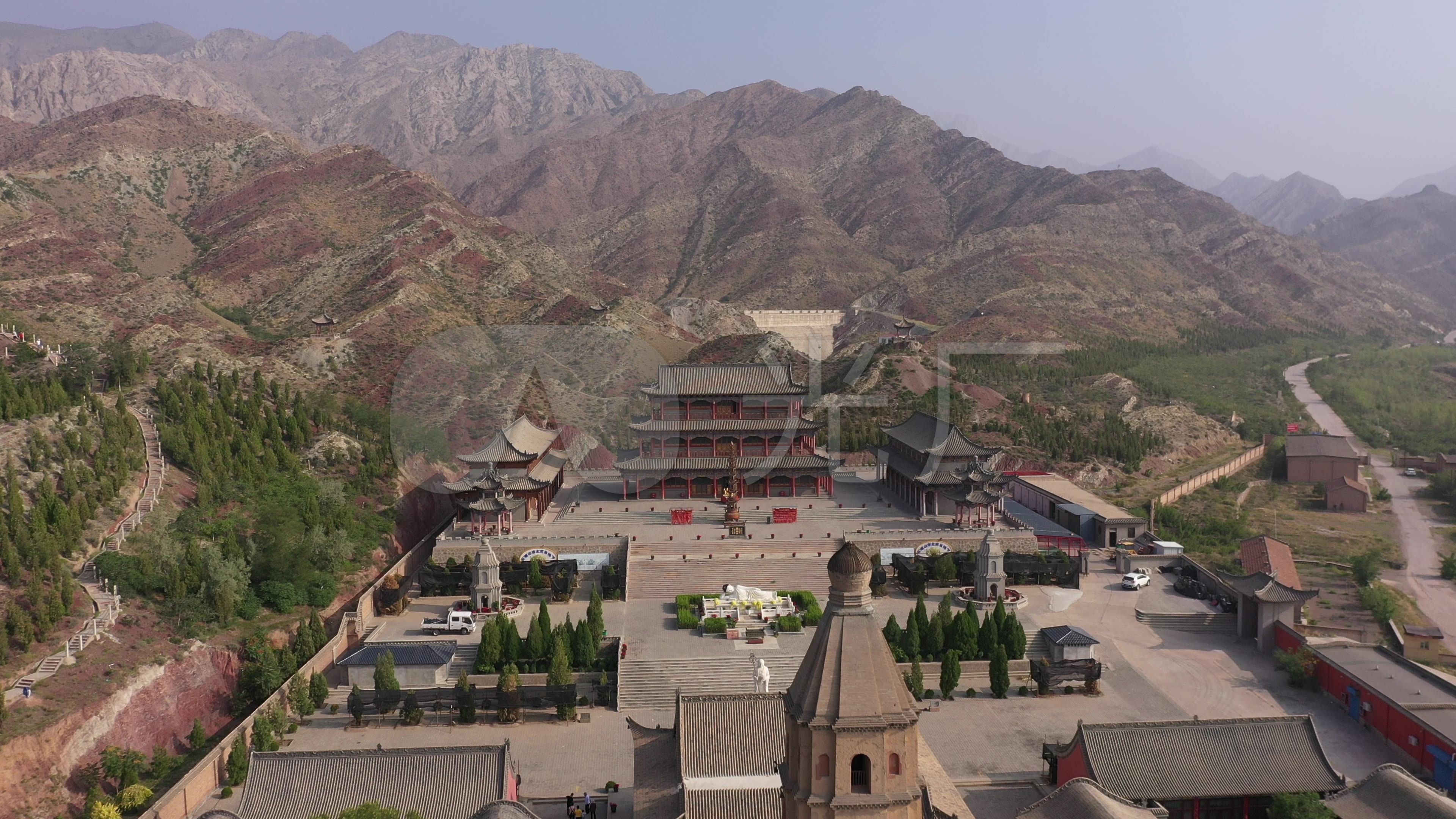4k-原素材-石嘴山北武当庙航拍_3840x2160_高清视频