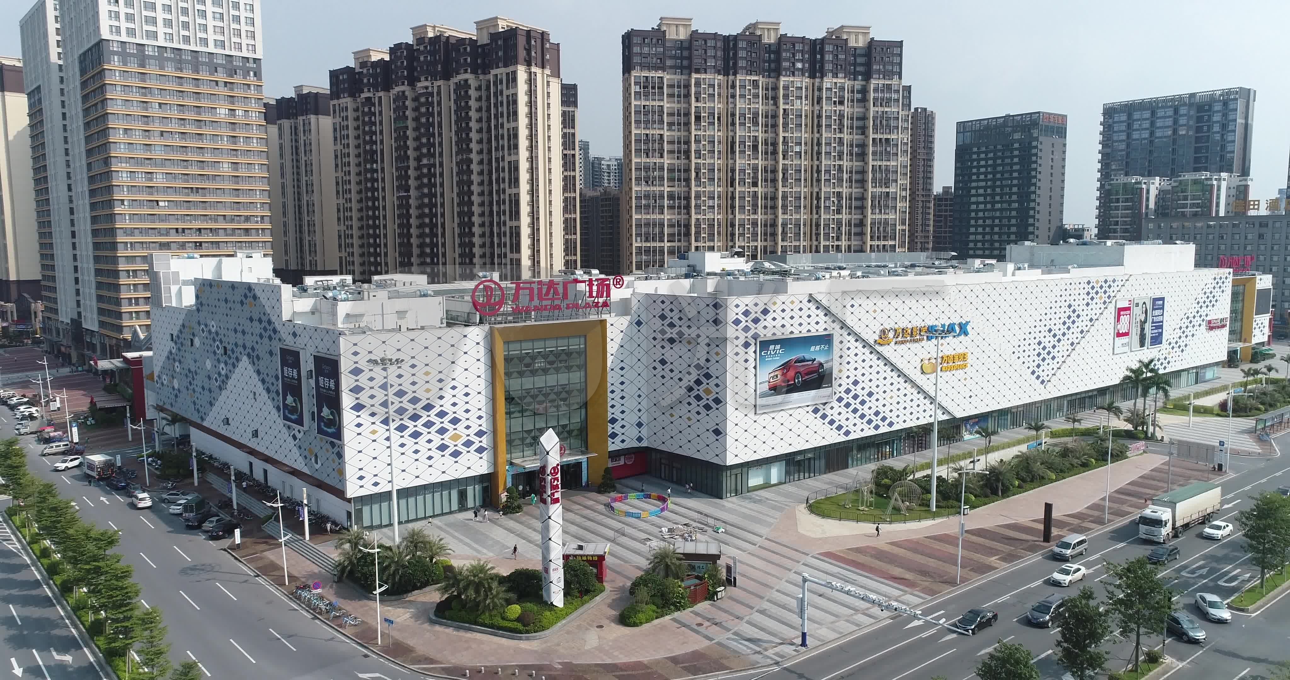 三水新城万达广场_4096x2160_高清视频素材下载(编号:3766733)_实拍