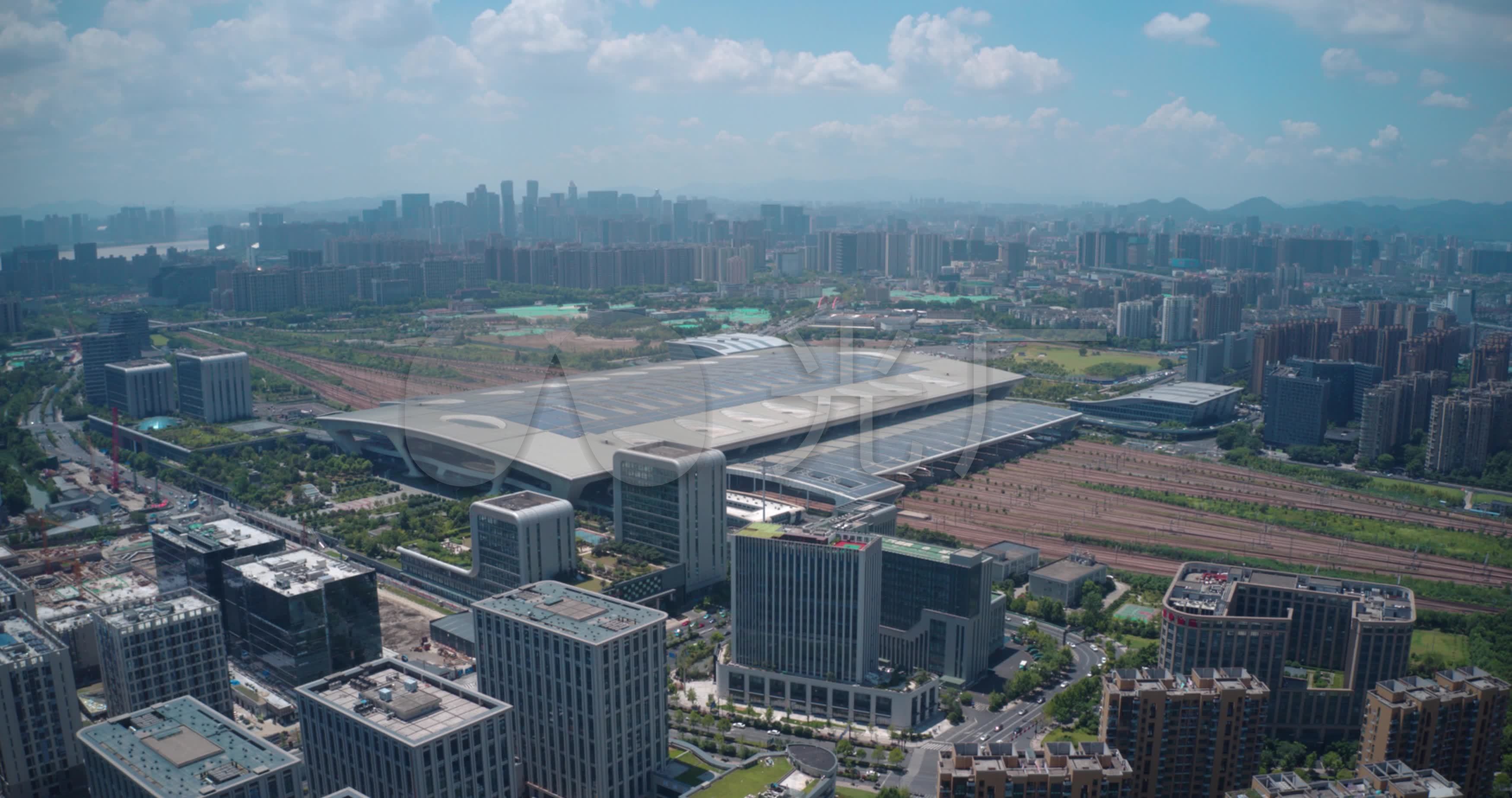 杭州东站航拍延时