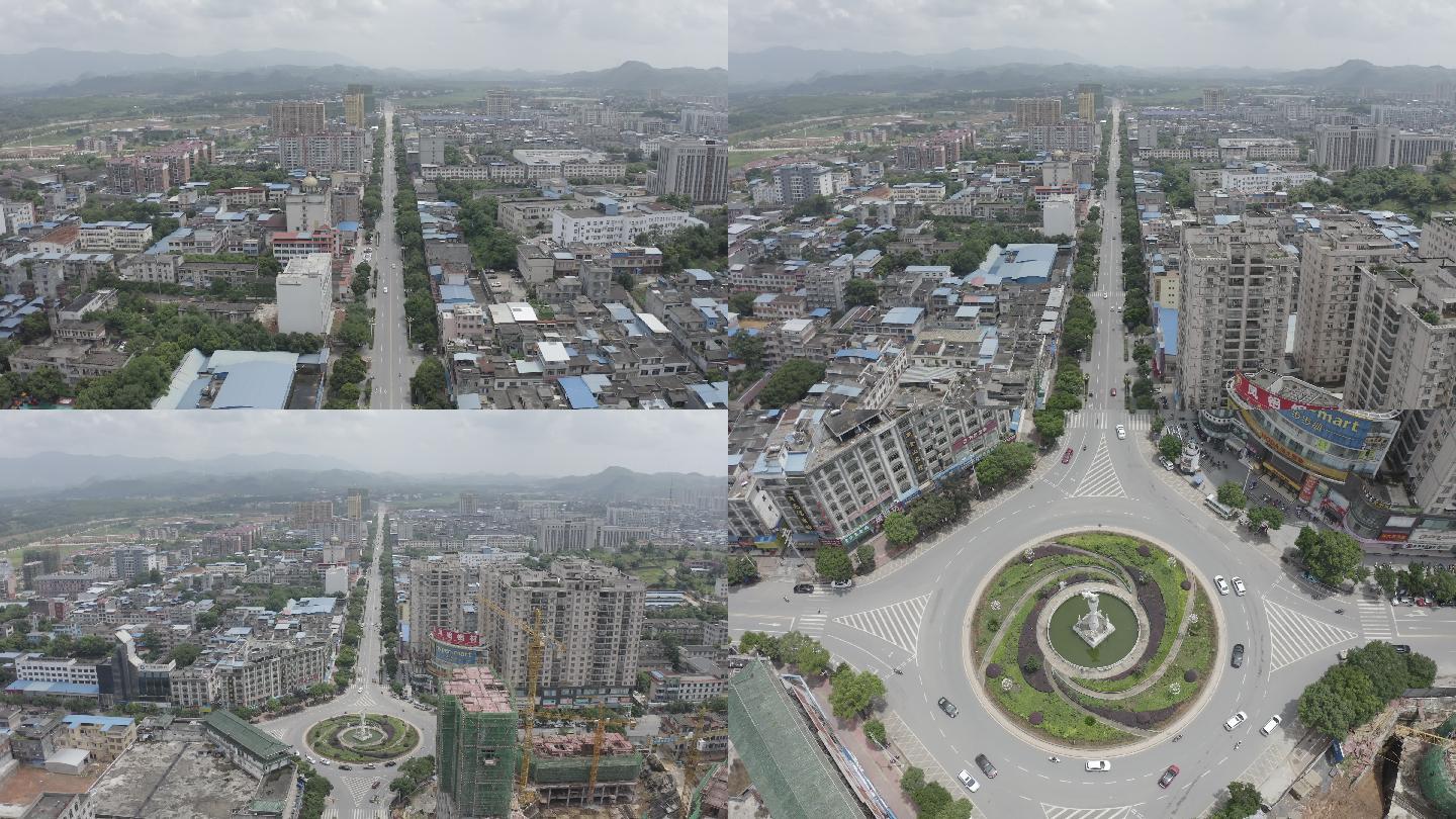 永州江华新中心花园中心花坛城市建设江华瑶族自治县江华地标永州江华
