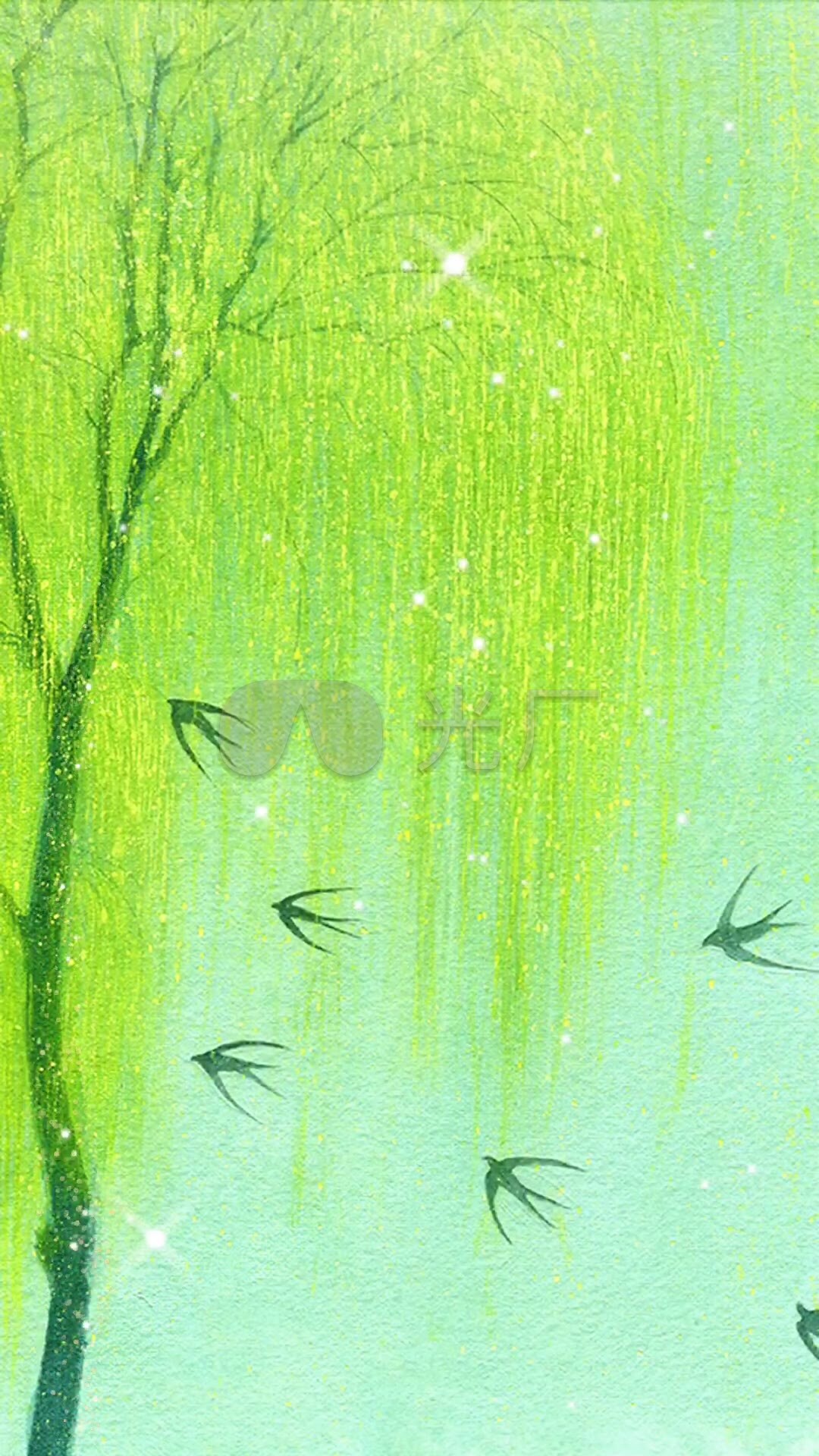 【竖视频】春天柳树燕子_1080x1920_高清视频素材下载(编号:3809487)