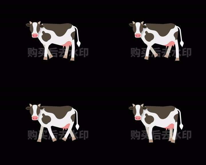 奶牛走路(带通道)