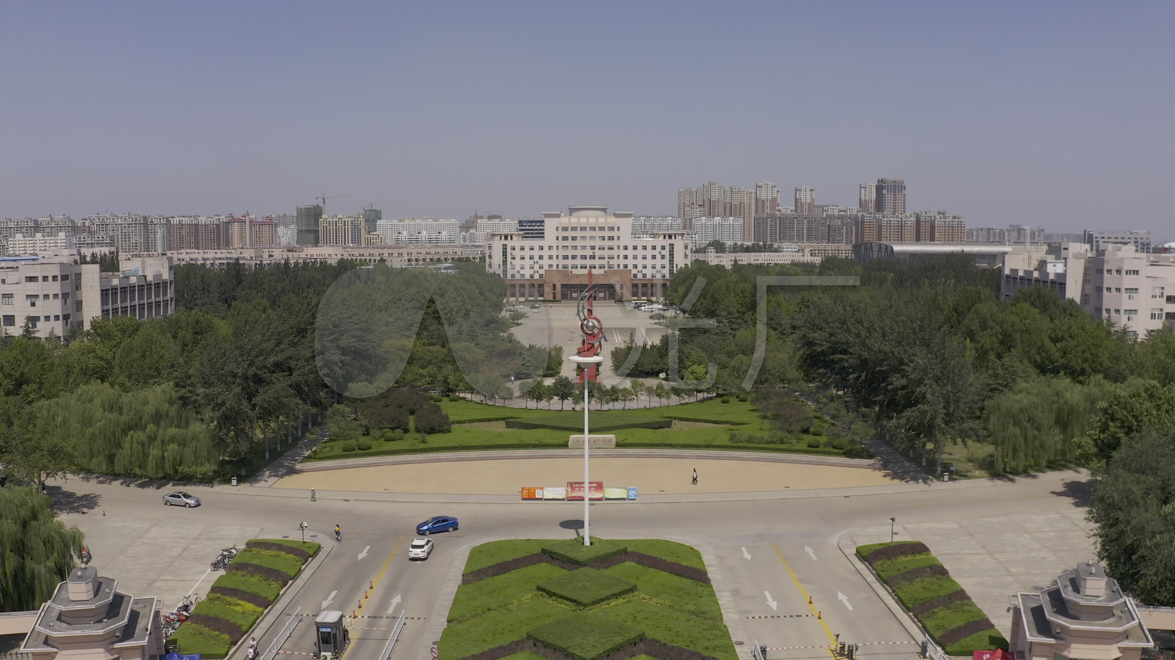 4k-log原素材-潍坊学院航拍_3840x2160_高清视频素材下载(编号