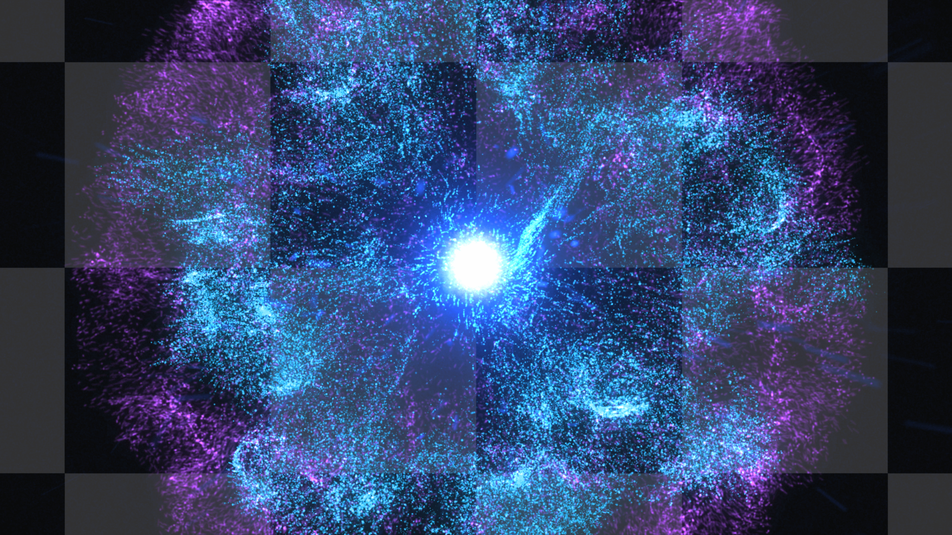 粒子冲击波转场波痕放射辐射光线震撼爆炸星空星光粒子光斑颗粒发光