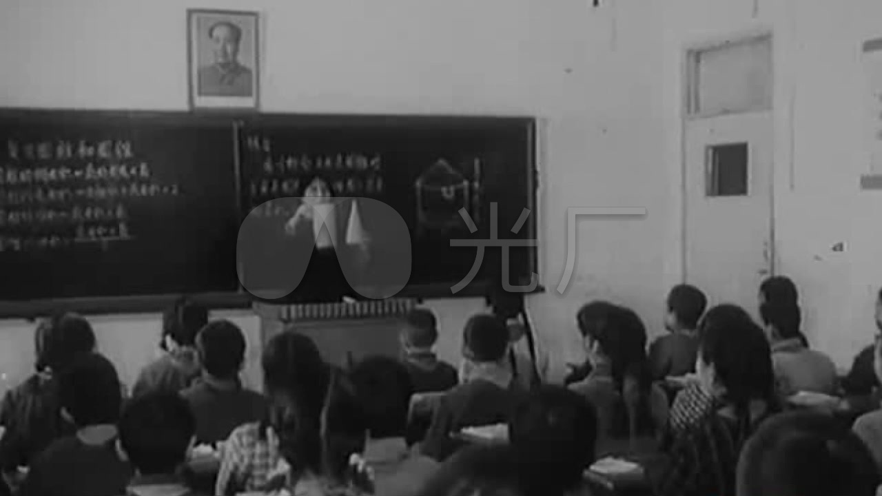 60年代70年代小学生老师校园课堂_1280x720_高清视频