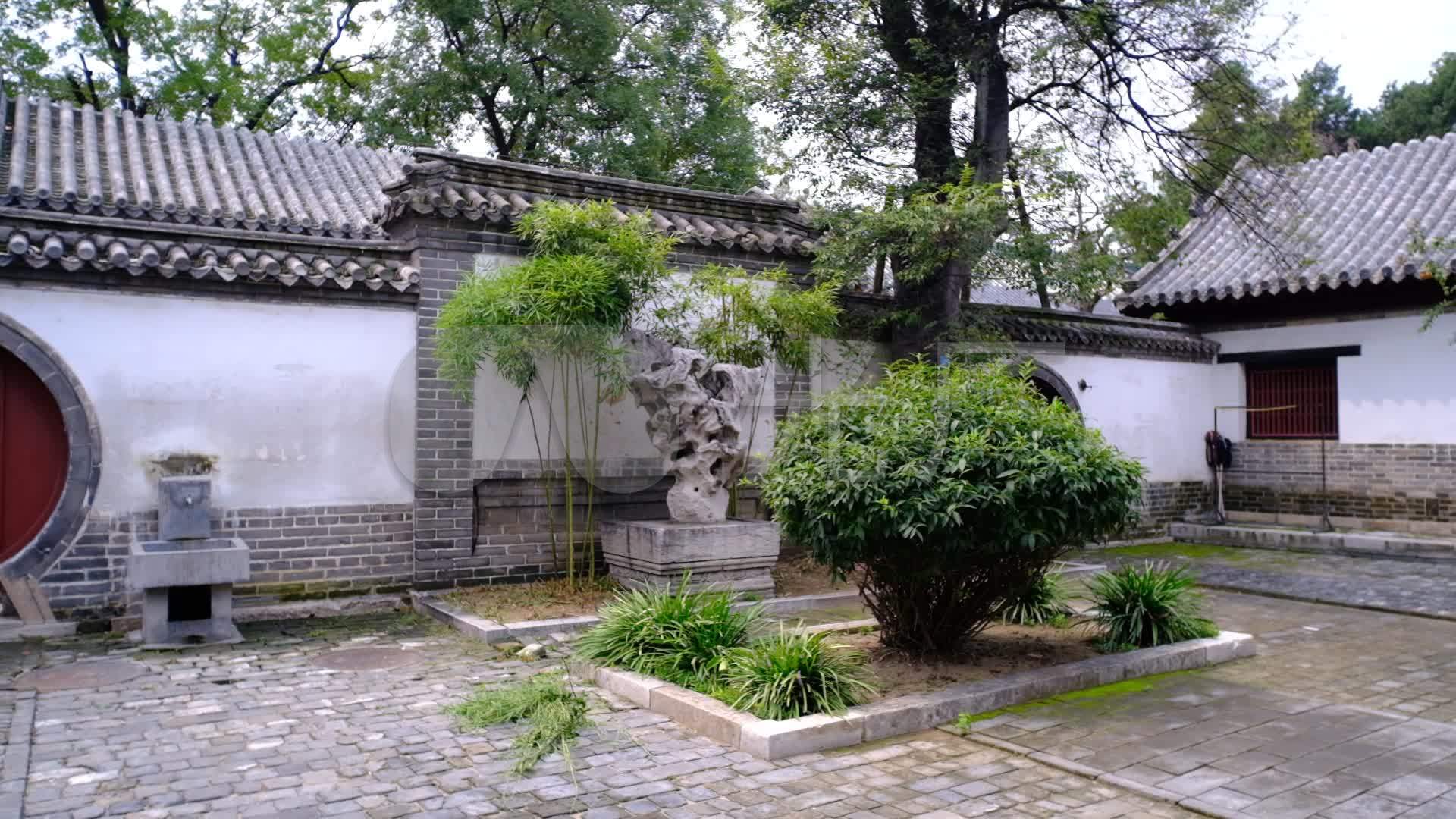 古代院落庭院园林景观围墙砖墙