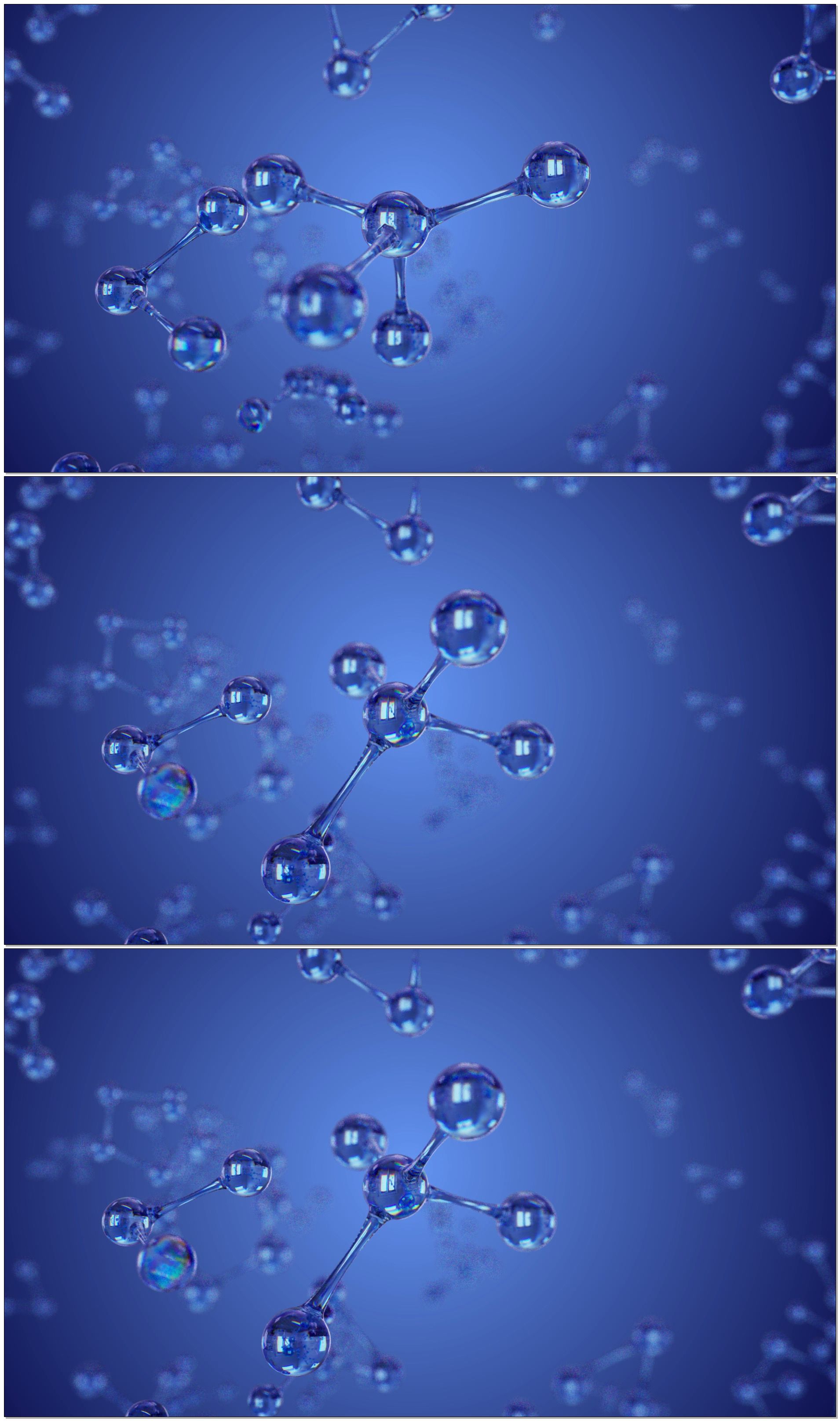 3d晶体分子结构视频素材