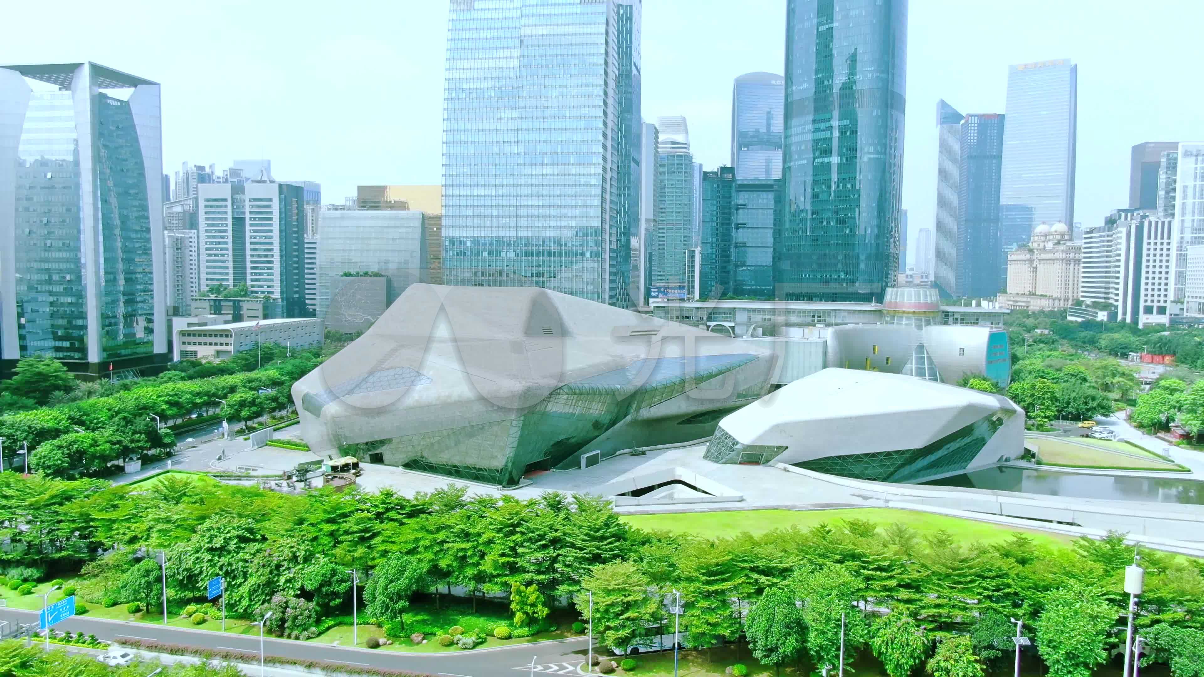 广州大剧院航拍-4k_3840x2160_高清视频素材下载(编号:3901308)_实拍