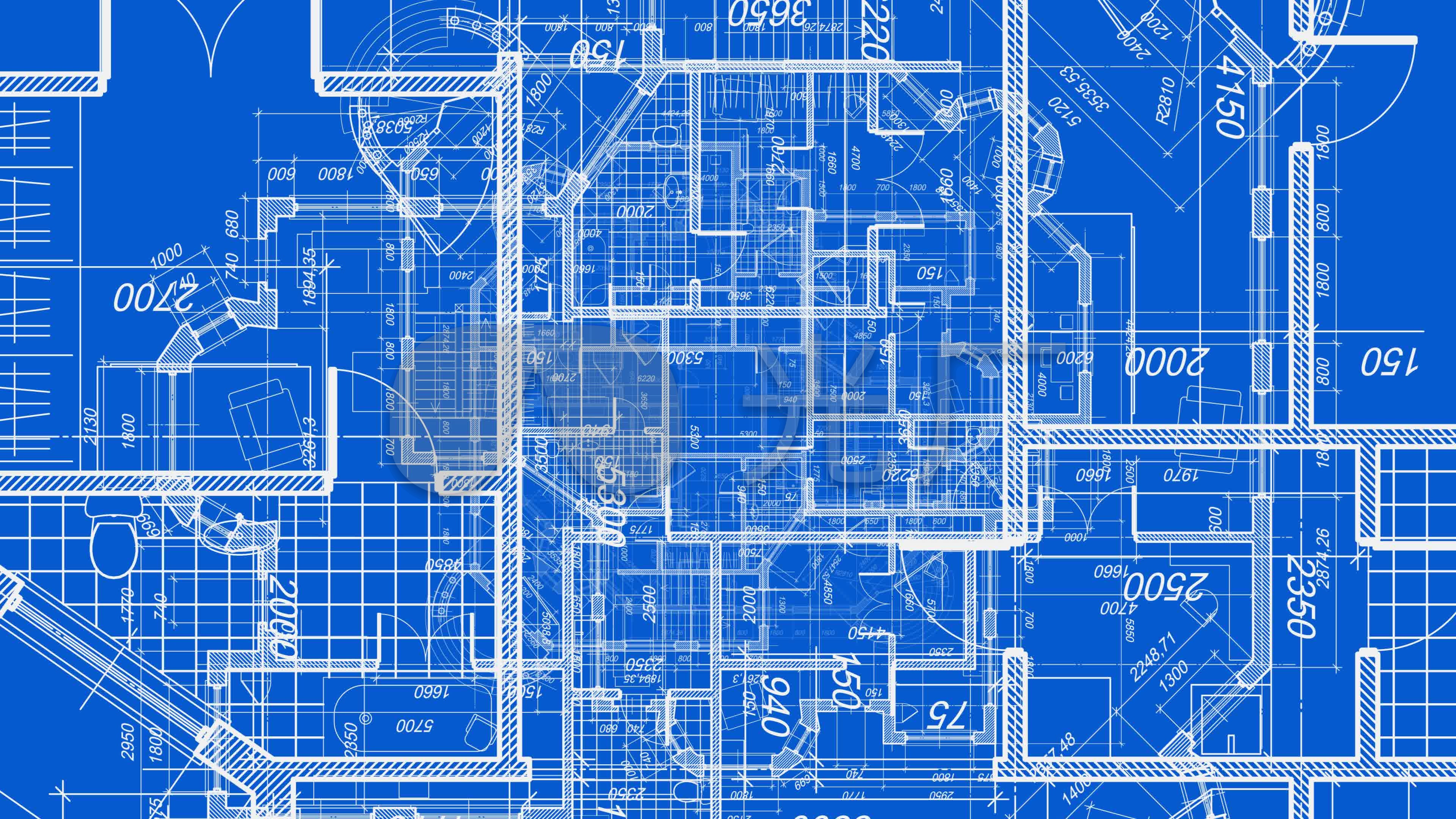 4k建筑房屋设计制图蓝图_3840x2160_高清视频素材下载(编号:3907016)