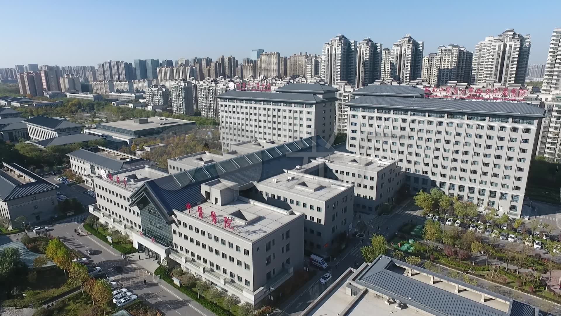 陕西西安市中医医院航拍05_1920x1080_高清视频素材