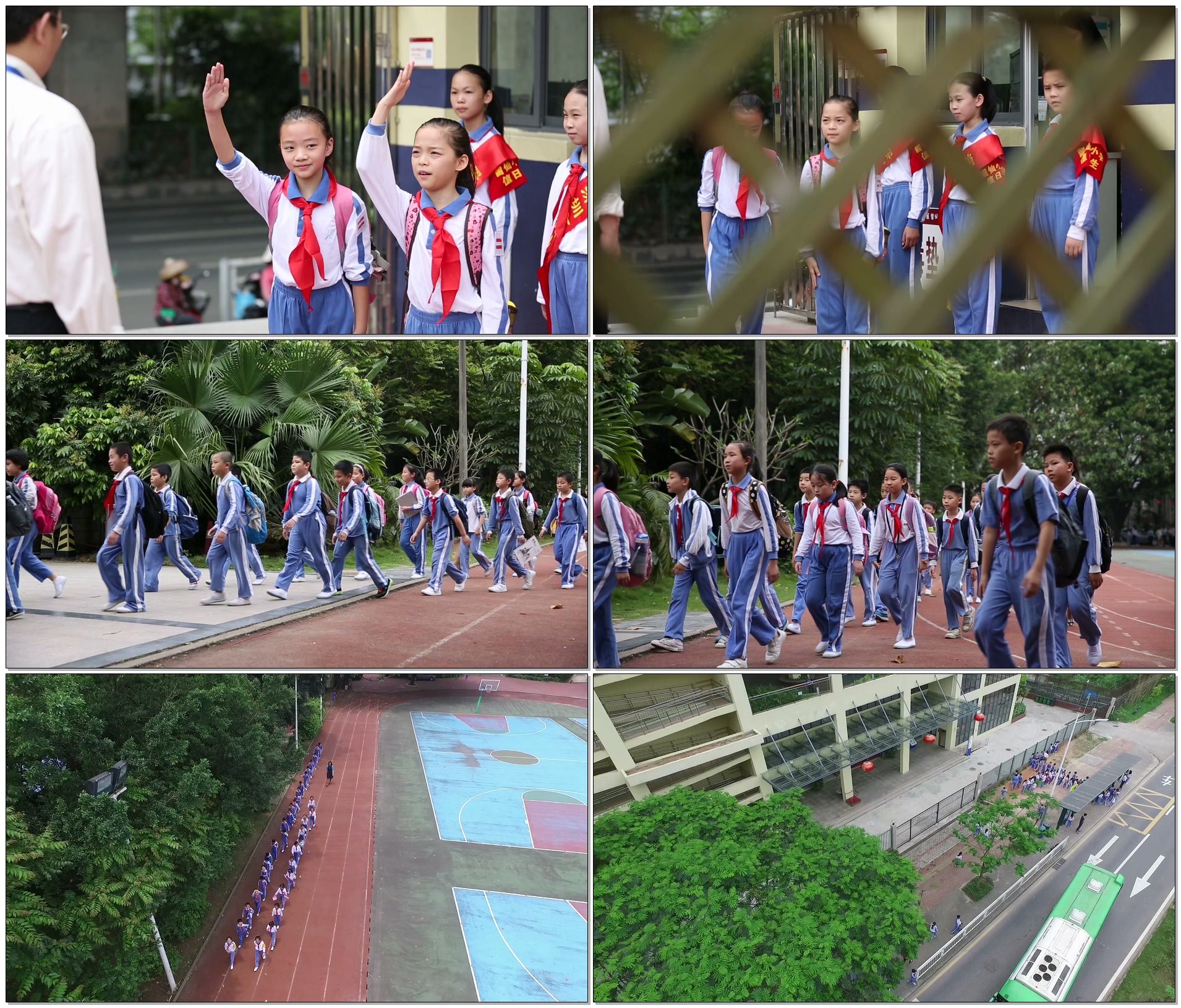 上学校 背书包 入学 深圳 孩子 儿童 进校门 入校 教育 校园 课间