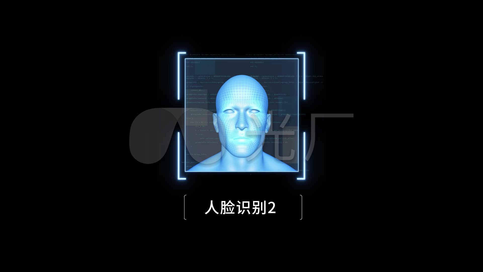 人脸识别扫描视频素材_1920x1080_高清视频素材下载