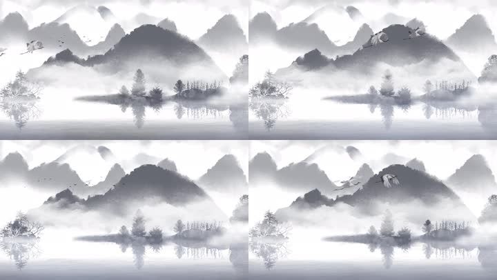键盘左右键也可以翻页哟画质举报 水乡意境中国风背景视频水墨山水画