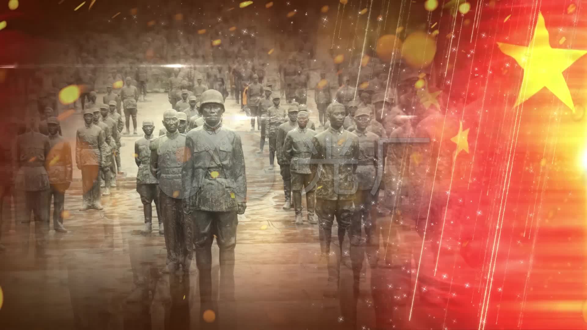 歌曲国歌义勇军进行曲led背景配乐成品_1920x1080_高清视频素材下载