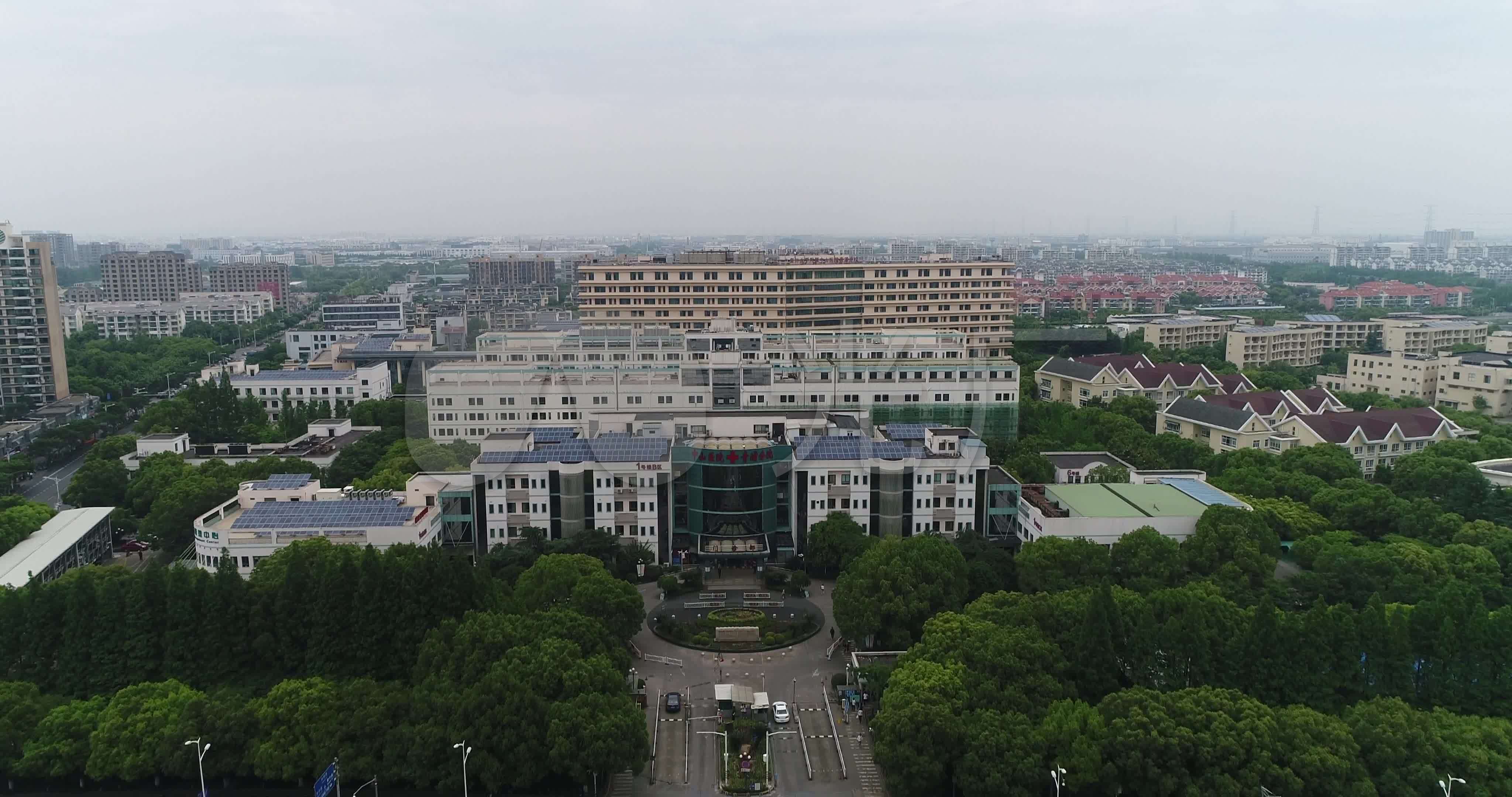 4k航拍中山医院上海青浦分院_4096x2160_高清视频素材