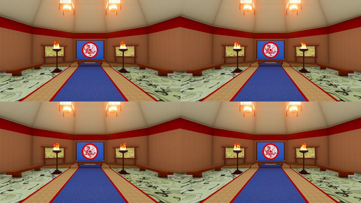 汉唐军营帅营帐篷三维动画02