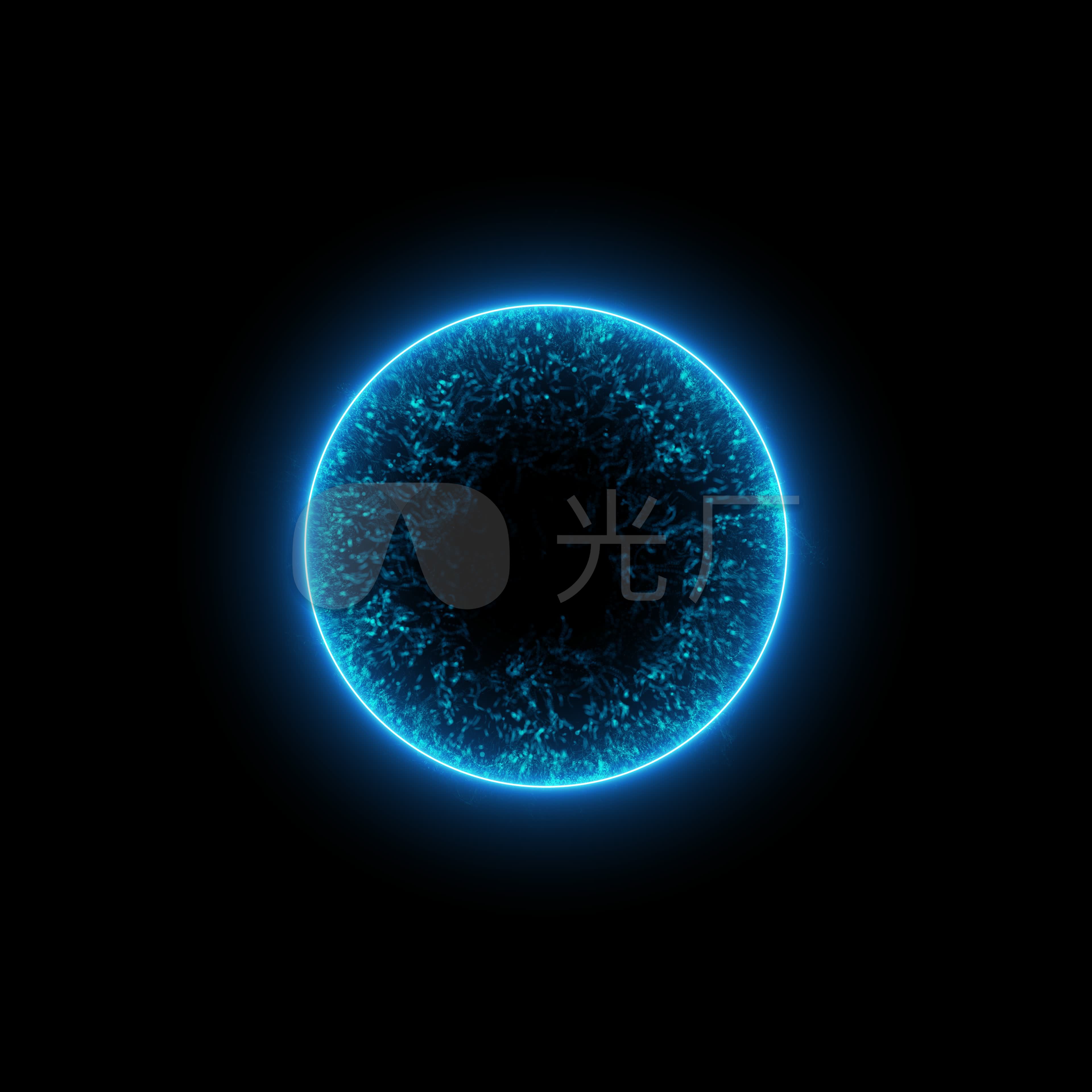 4k黑洞光圈科技感圆圈_3840x3840_高清视频素材下载