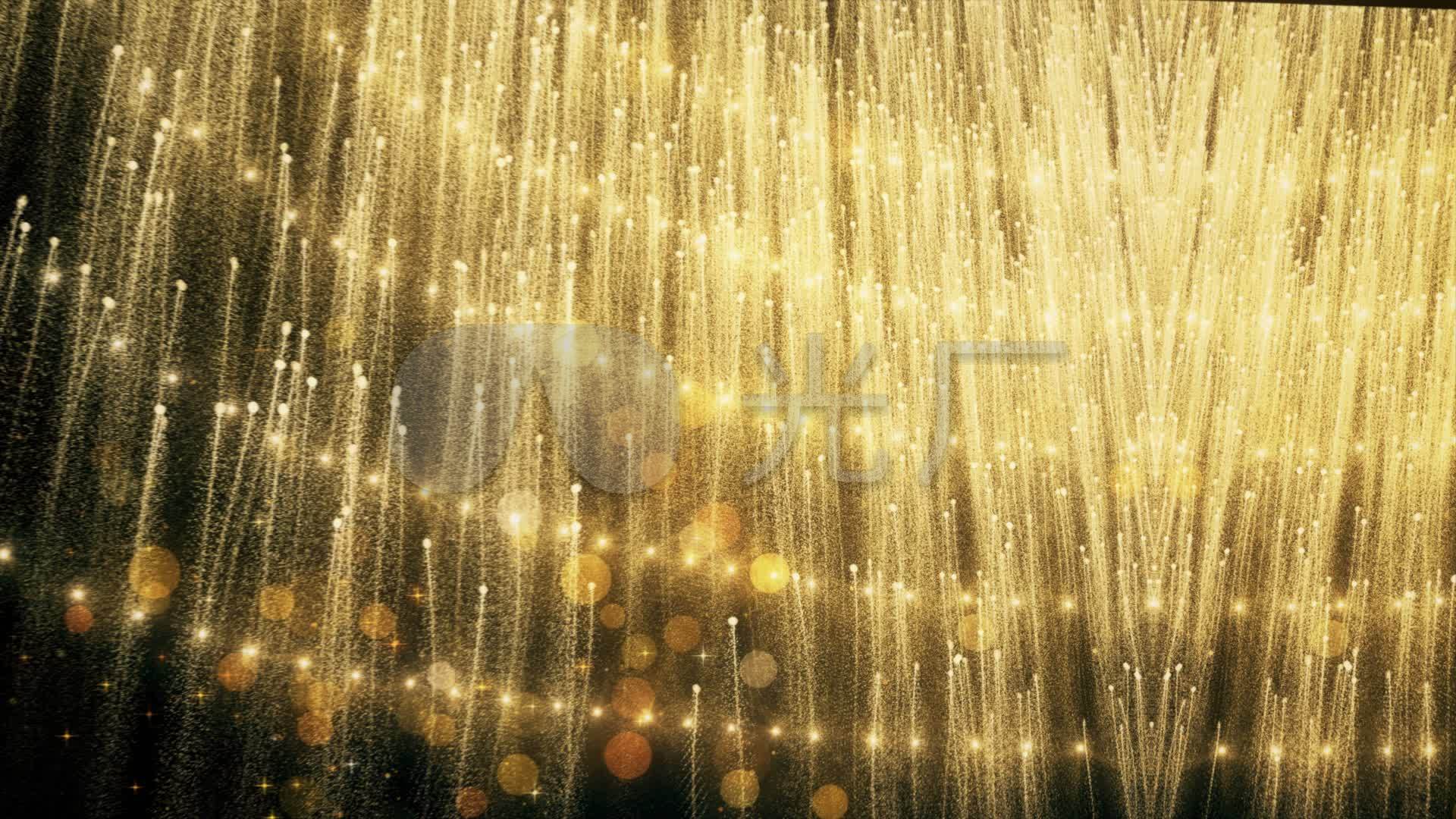 唯美金色粒子背景视频素材